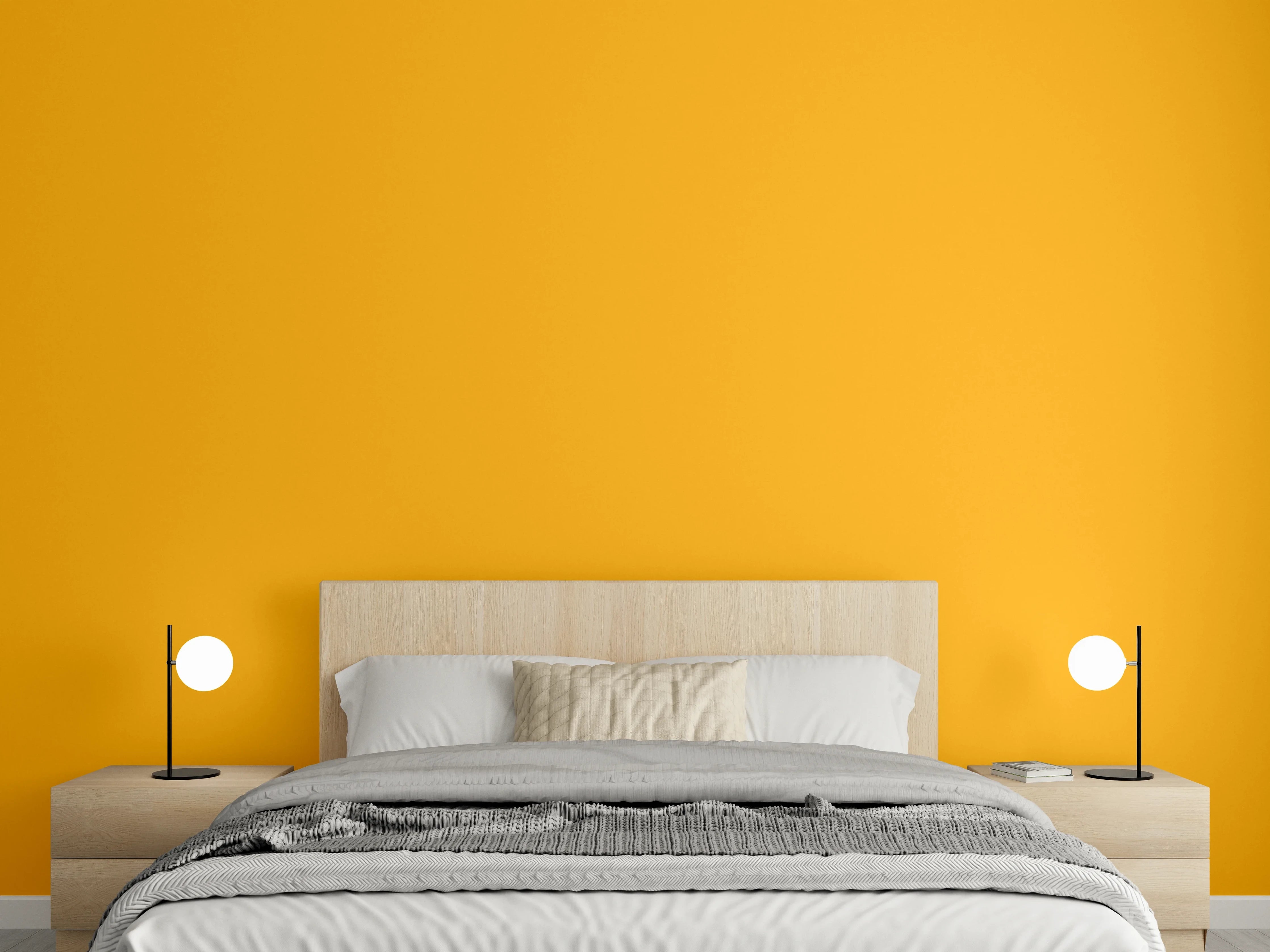Wandverkleidung Schlafzimmer - RAL 1037 (Sonnengelb)
