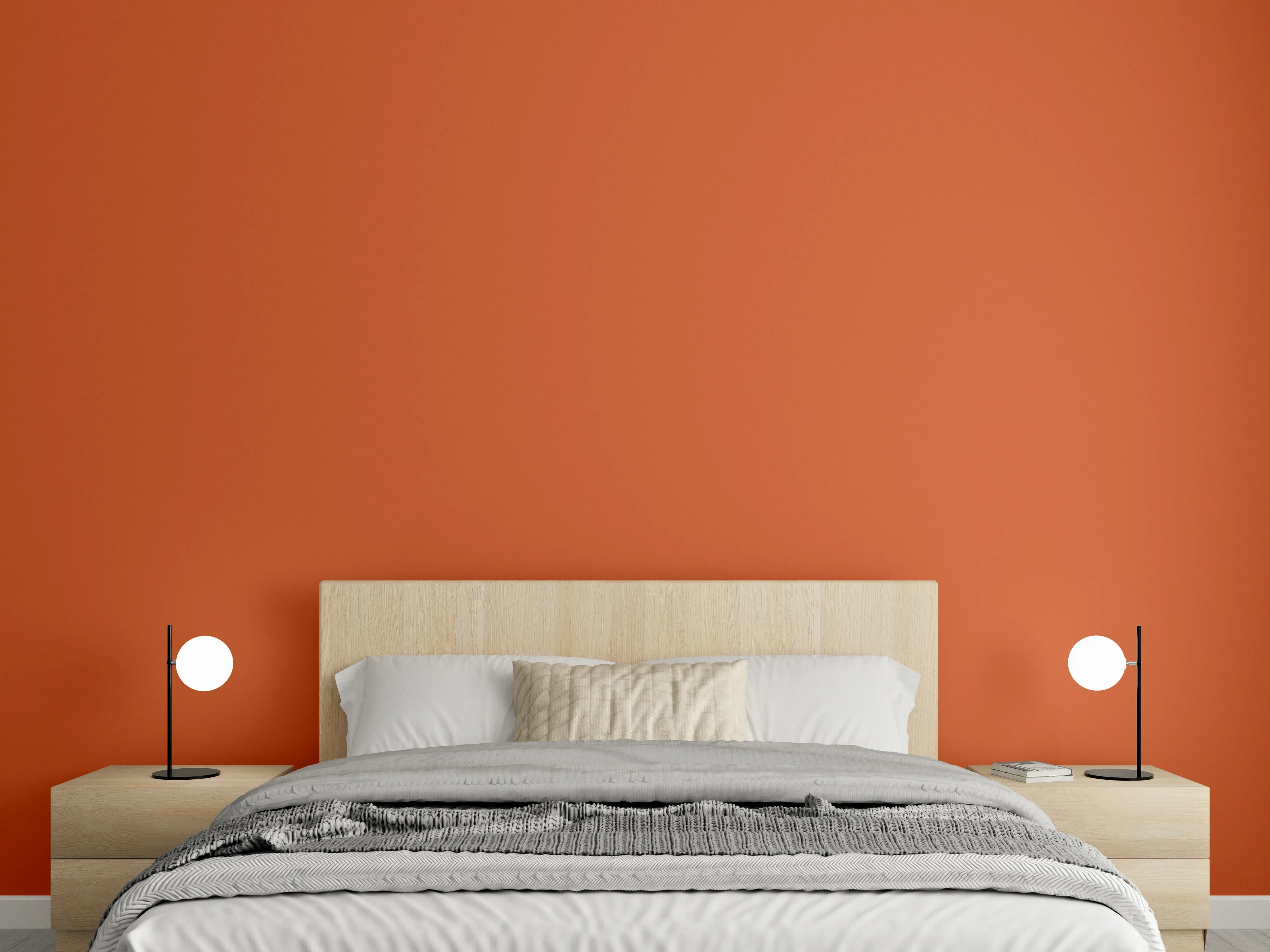 Wandverkleidung Schlafzimmer - RAL 2001 (Rot-Orange)