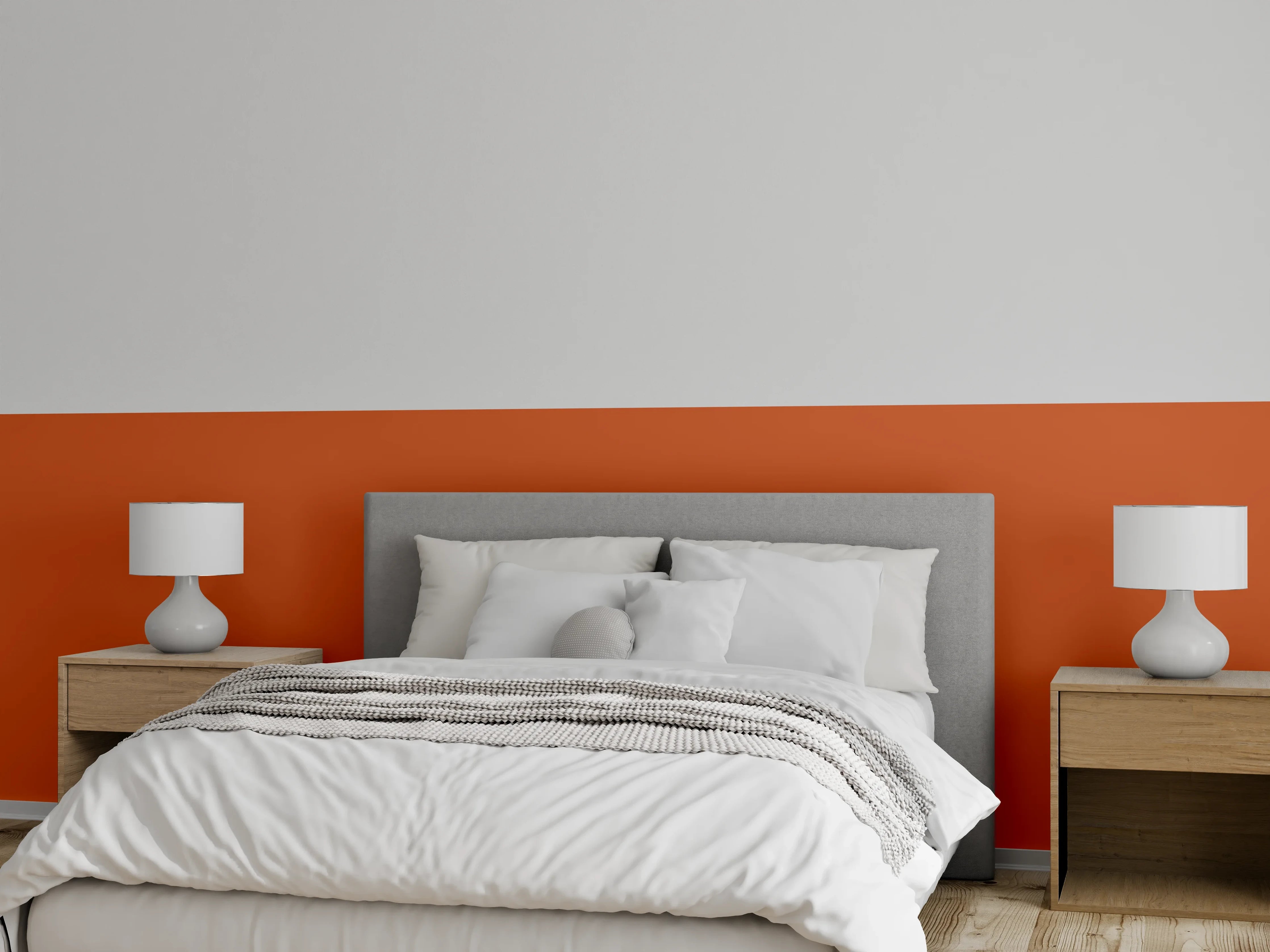 Wandverkleidung Schlafzimmer - RAL 2001 (Rot-Orange)