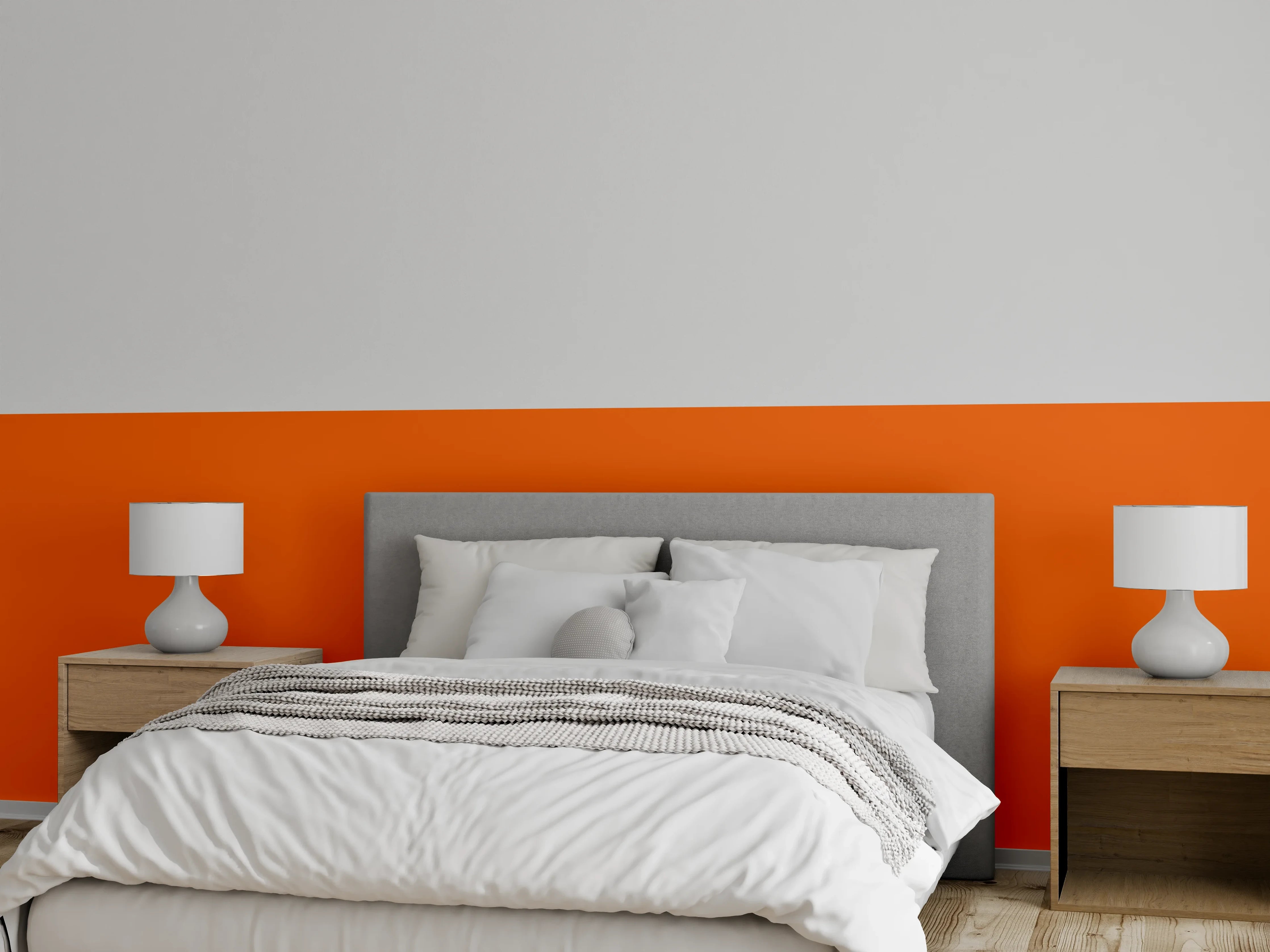 Wandverkleidung Schlafzimmer - RAL 2009 (Verkehrsorange)