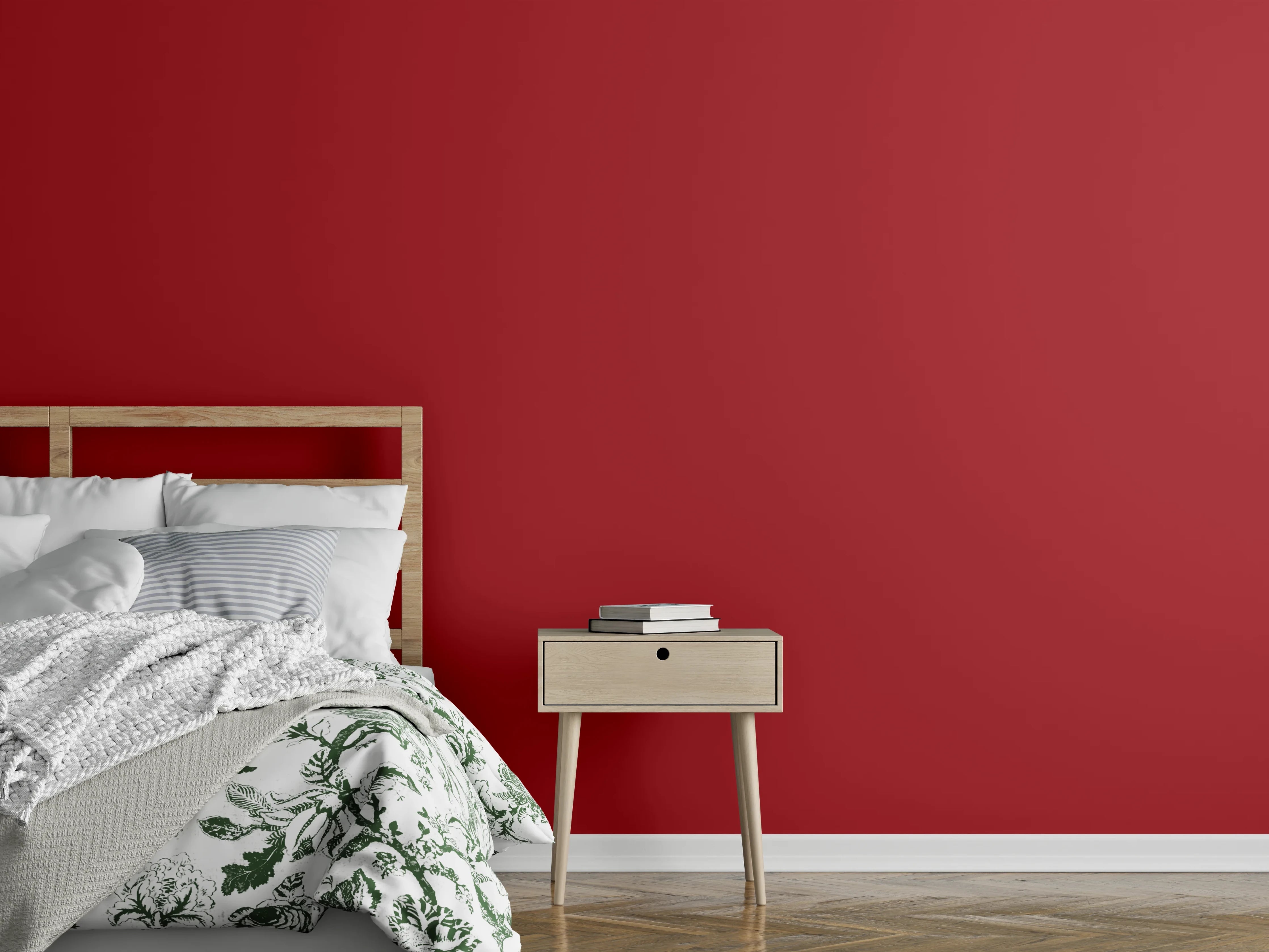 Wandverkleidung Schlafzimmer - RAL 3001 (Signalrot)