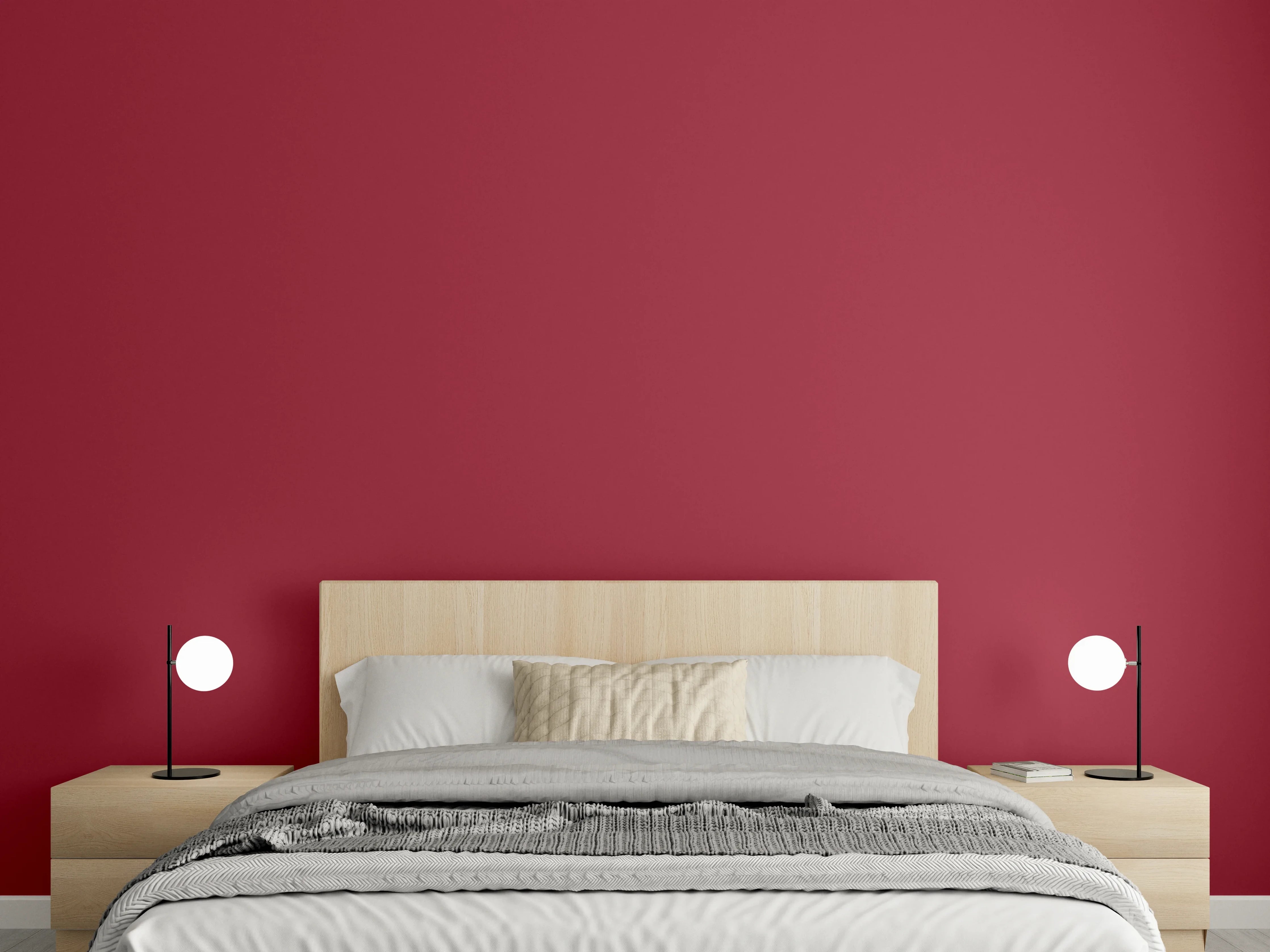 Wandverkleidung Schlafzimmer - RAL 3003 (Rubinrot)