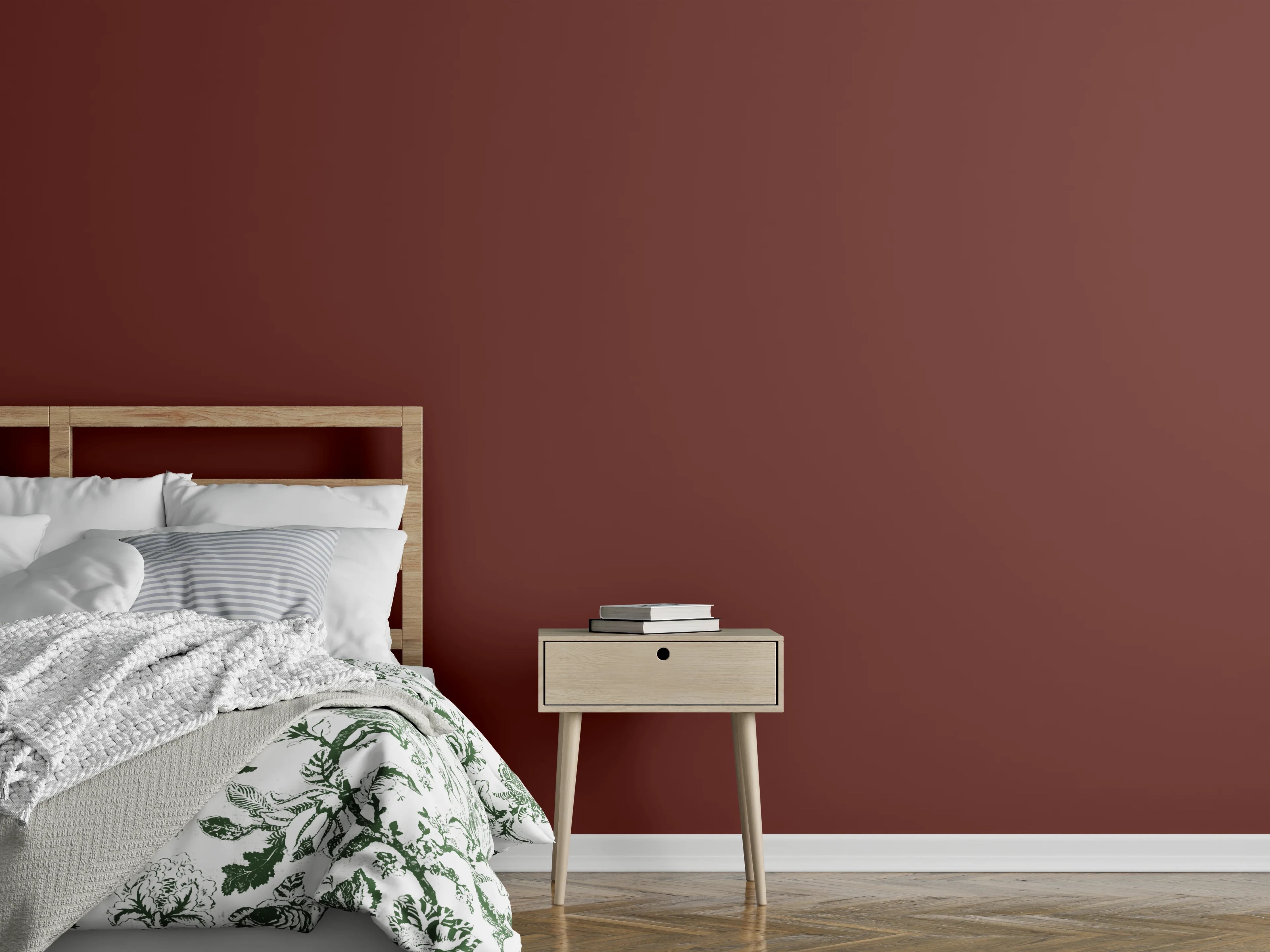Wandverkleidung Schlafzimmer - RAL 3009 (Oxidrot)