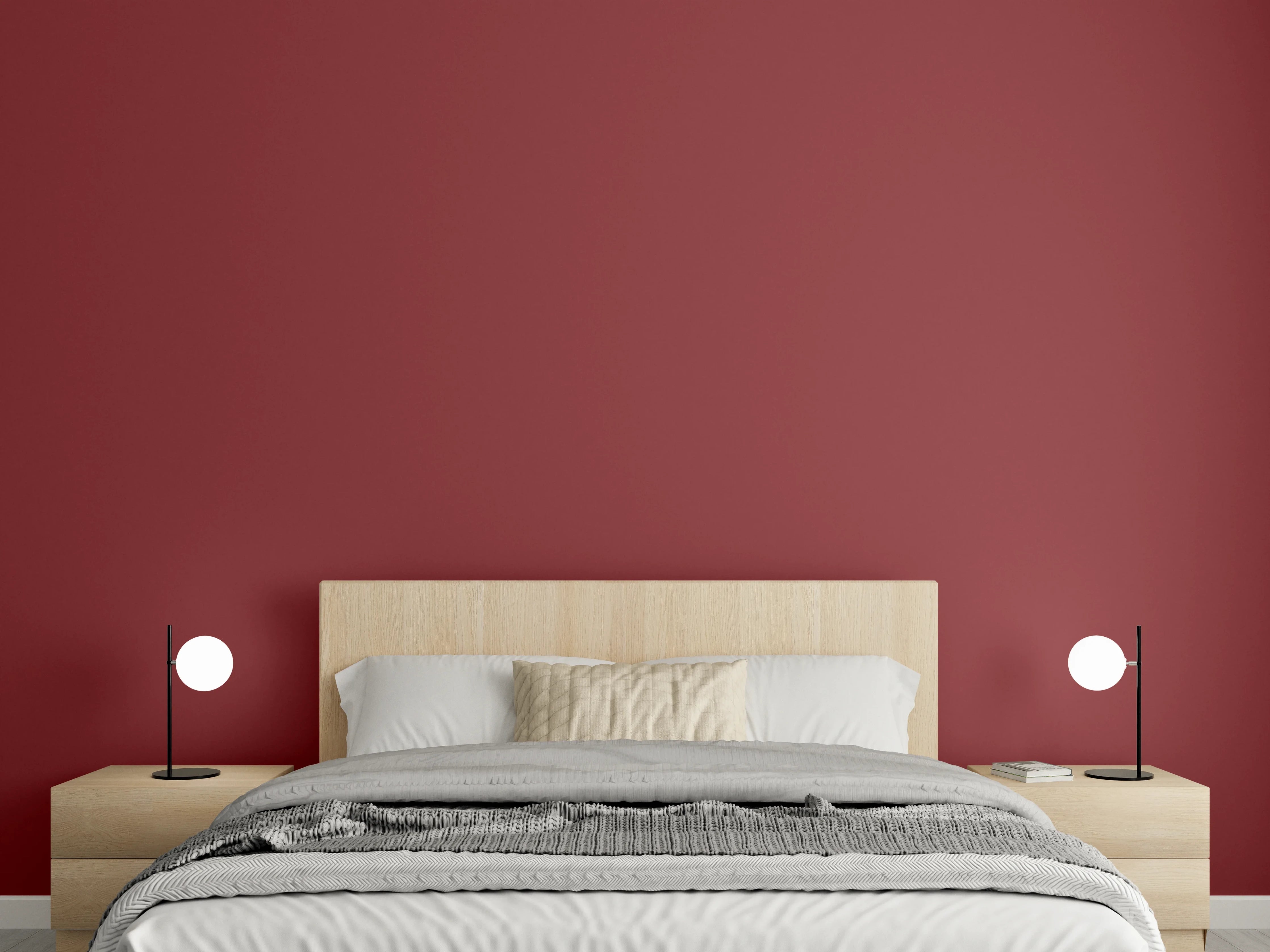 Wandverkleidung Schlafzimmer - RAL 3011 (Braunrot)