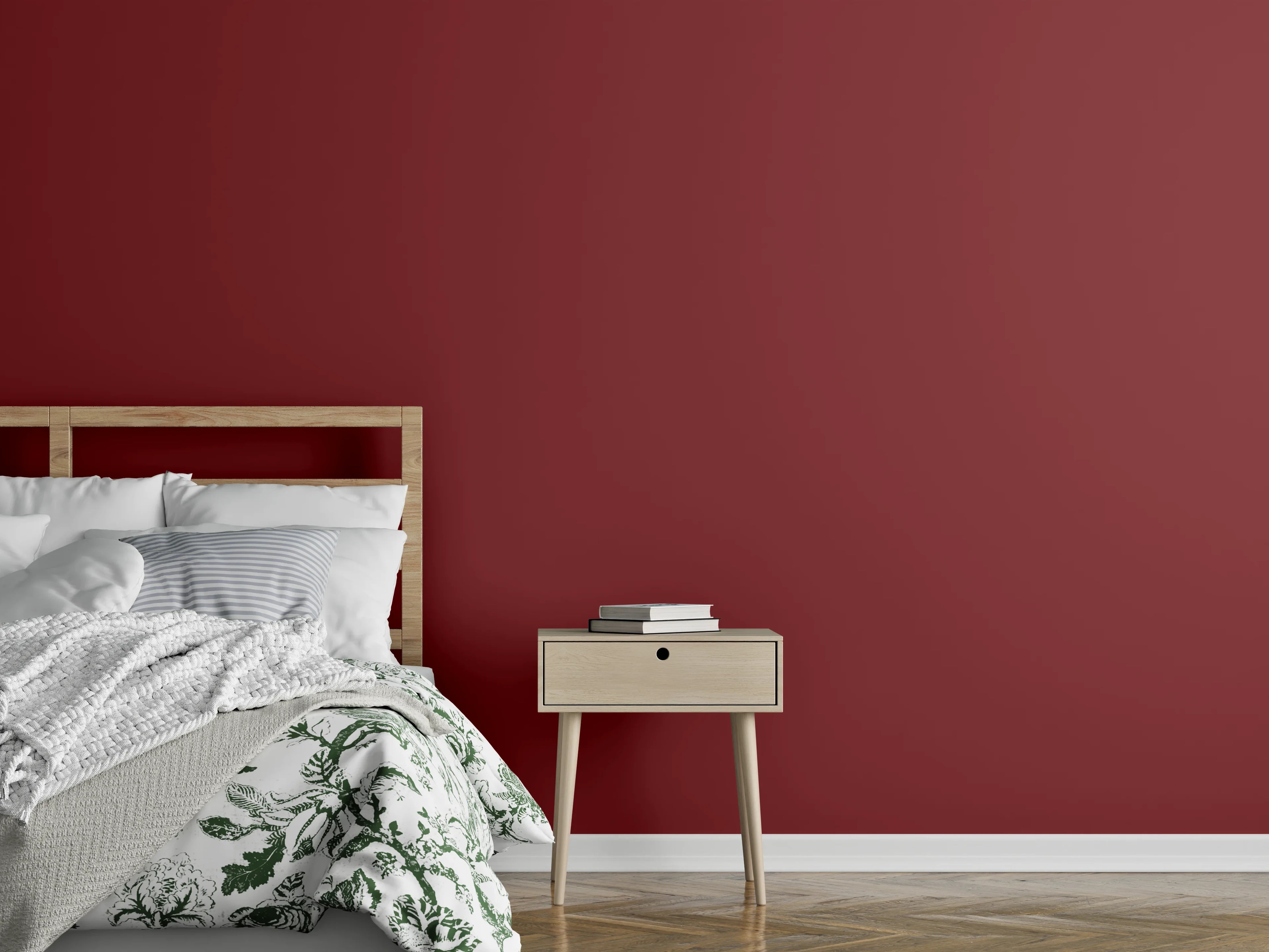 Wandverkleidung Schlafzimmer - RAL 3011 (Braunrot)