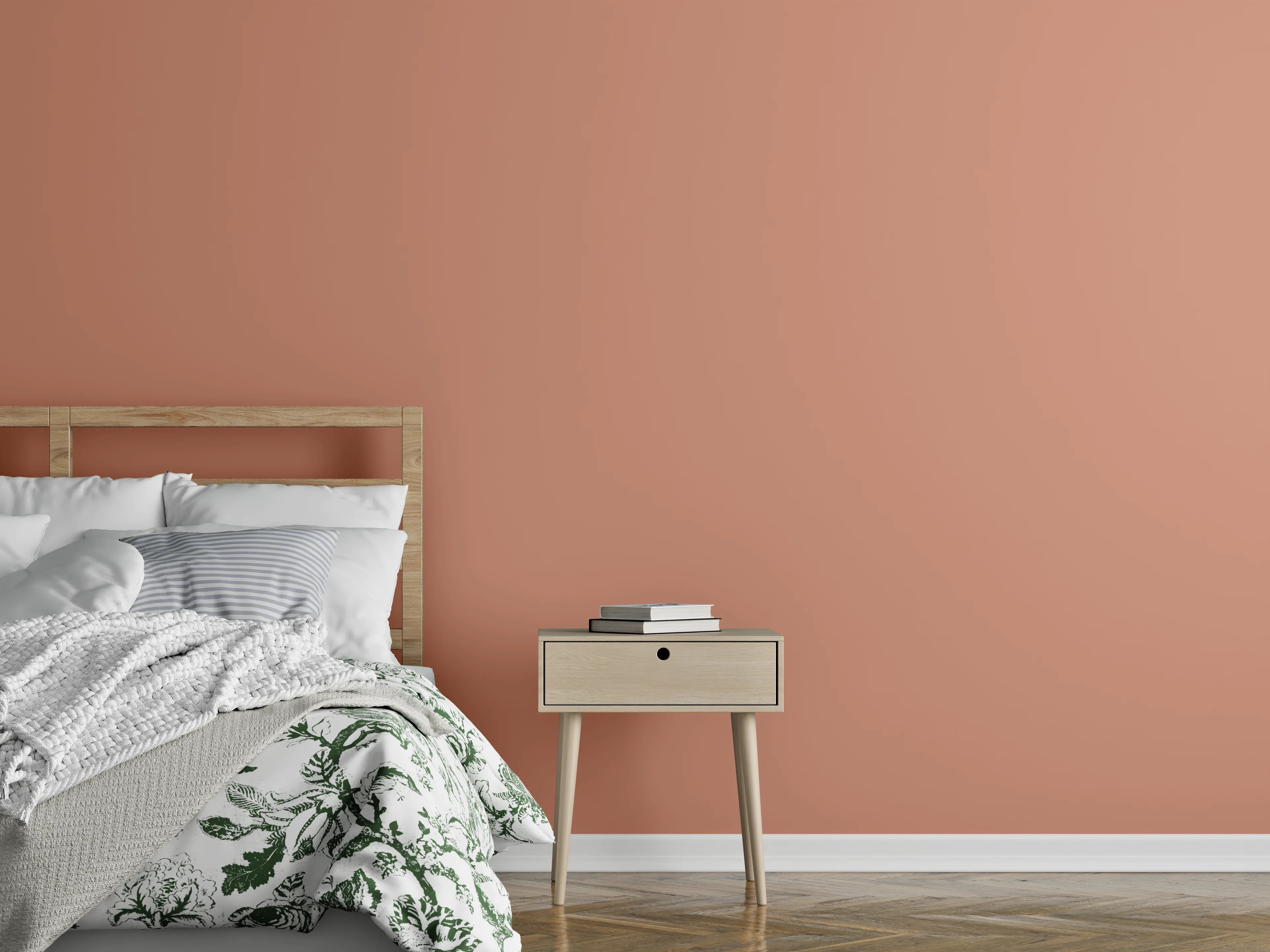 Wandverkleidung Schlafzimmer - RAL 3012 (Beige-Rot)