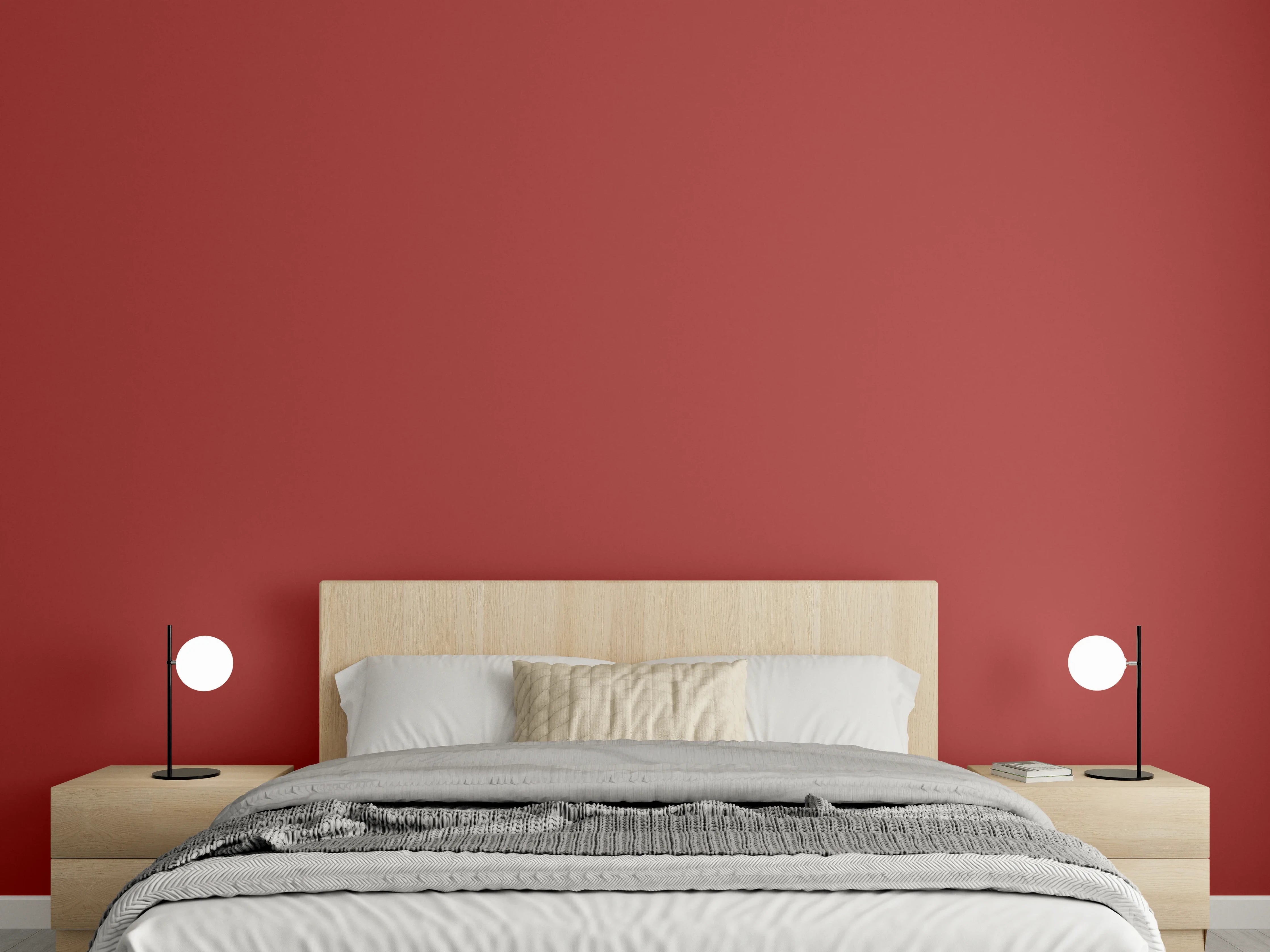 Wandverkleidung Schlafzimmer - RAL 3013 (tomatenrot)
