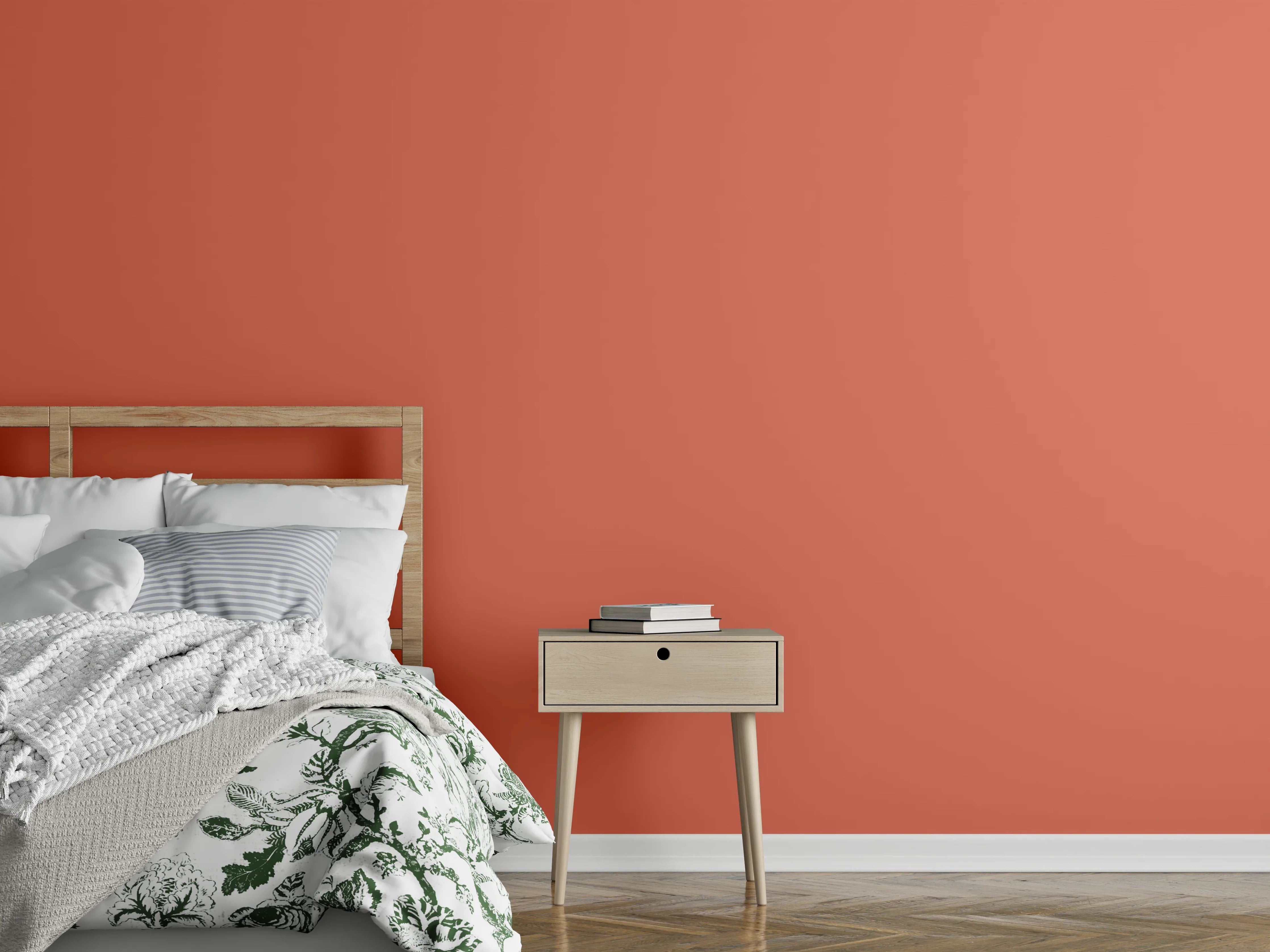 Wandverkleidung Schlafzimmer - RAL 3022 (Lachsrosa)