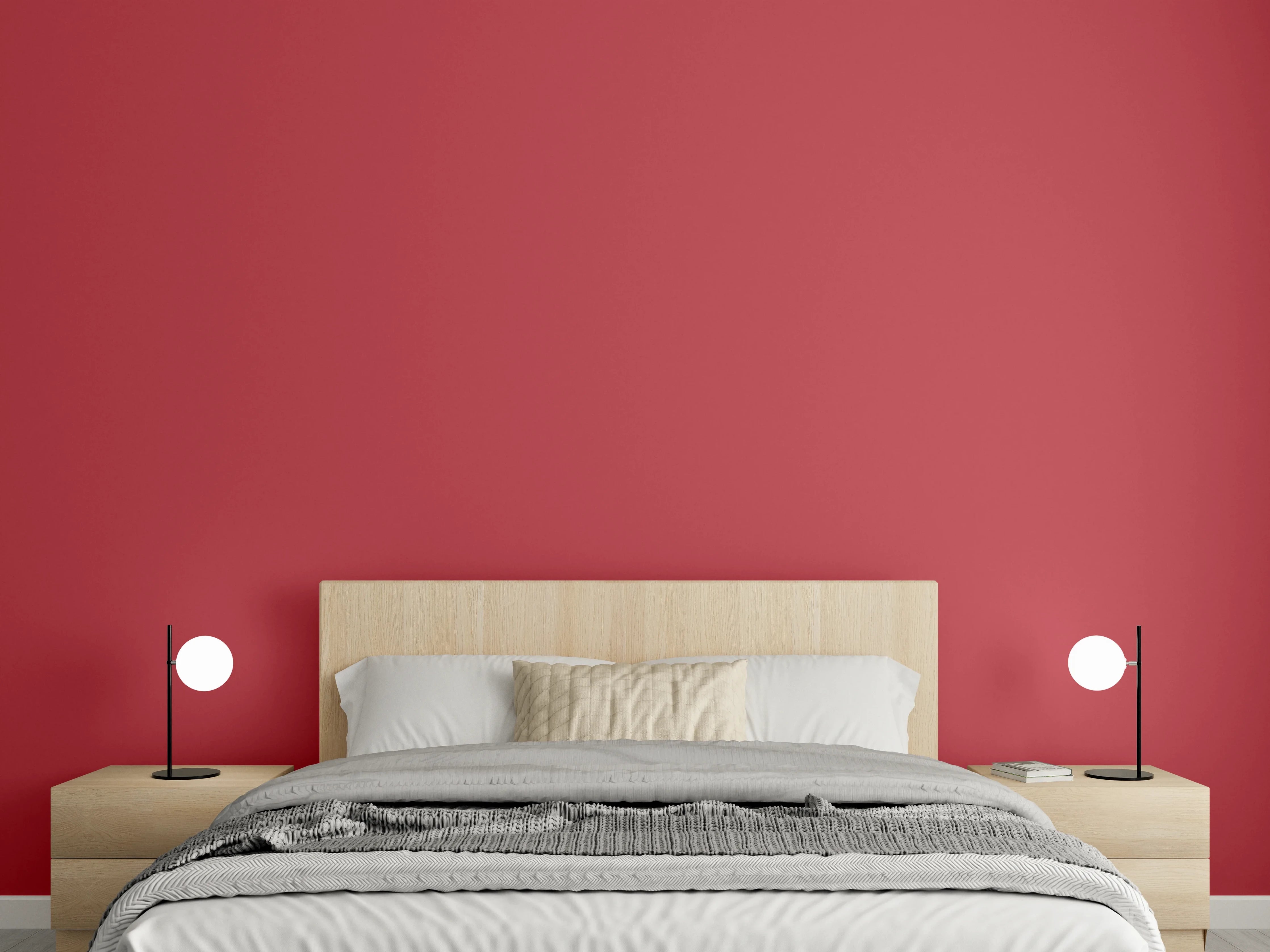 Wandverkleidung Schlafzimmer - RAL 3031 (Orientrot)