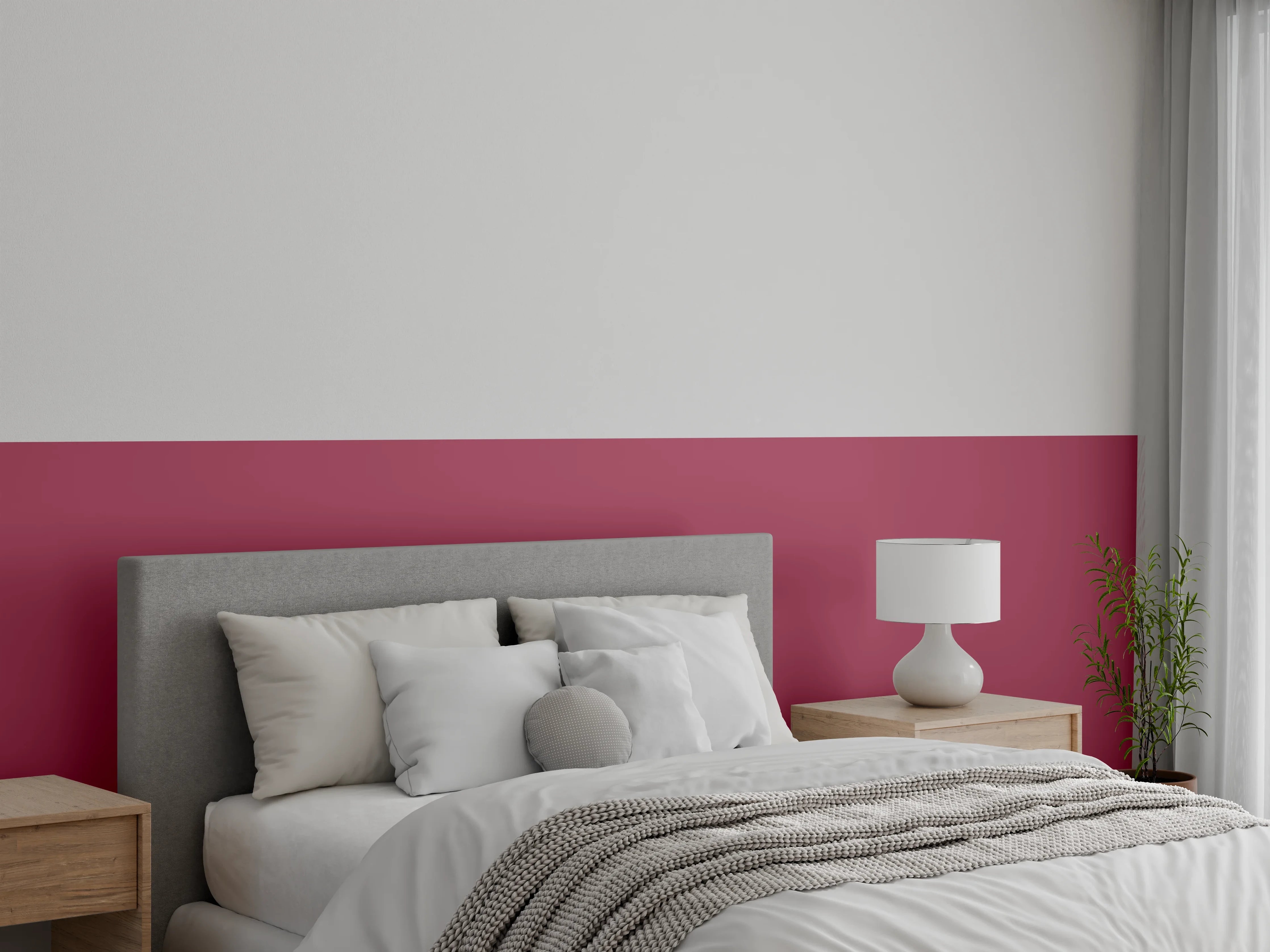 Wandverkleidung Schlafzimmer - RAL 4002 (Rotviolett)