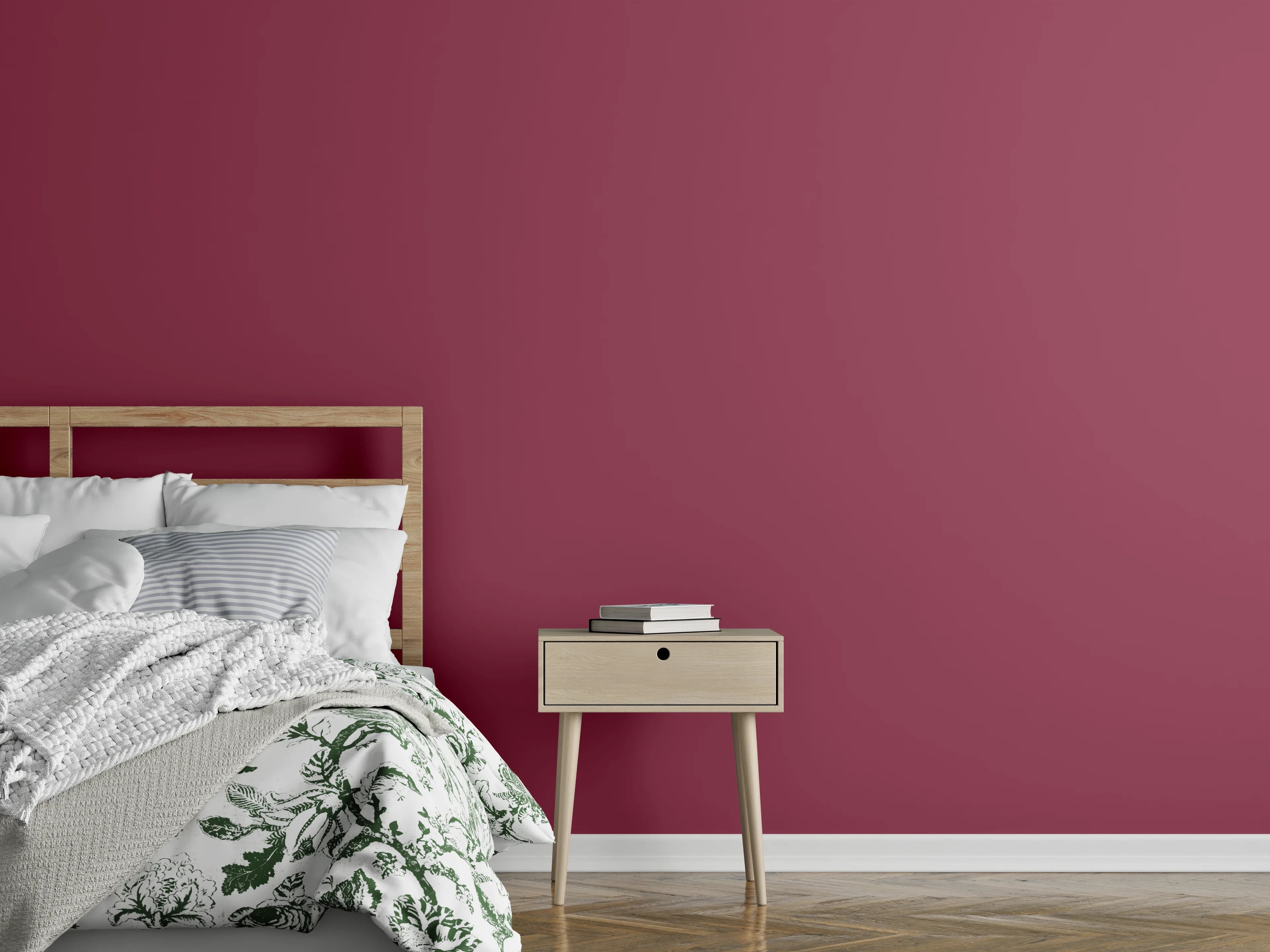 Wandverkleidung Schlafzimmer - RAL 4002 (Rotviolett)