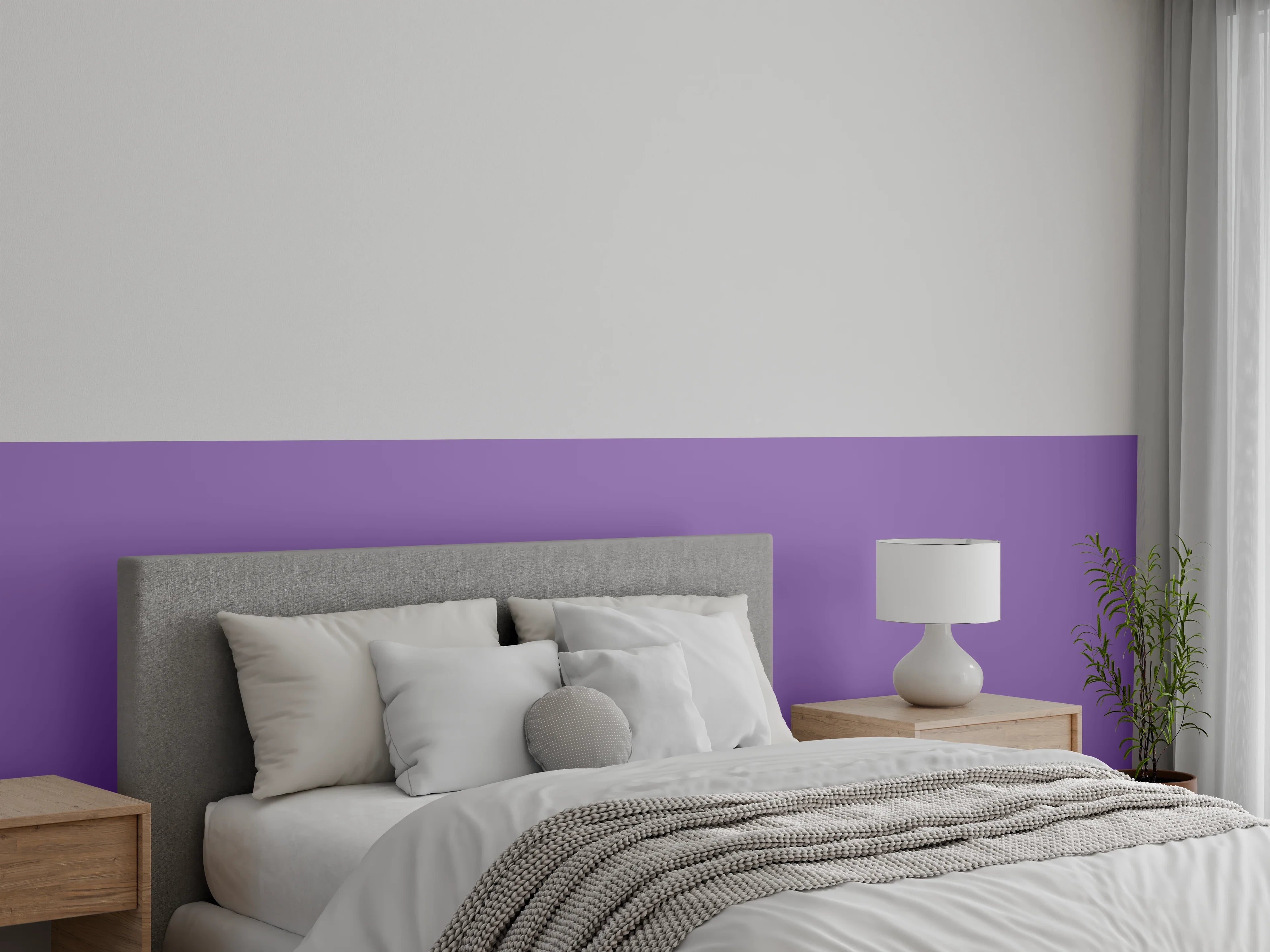 Wandverkleidung Schlafzimmer - RAL 4005 (Fliederblau)