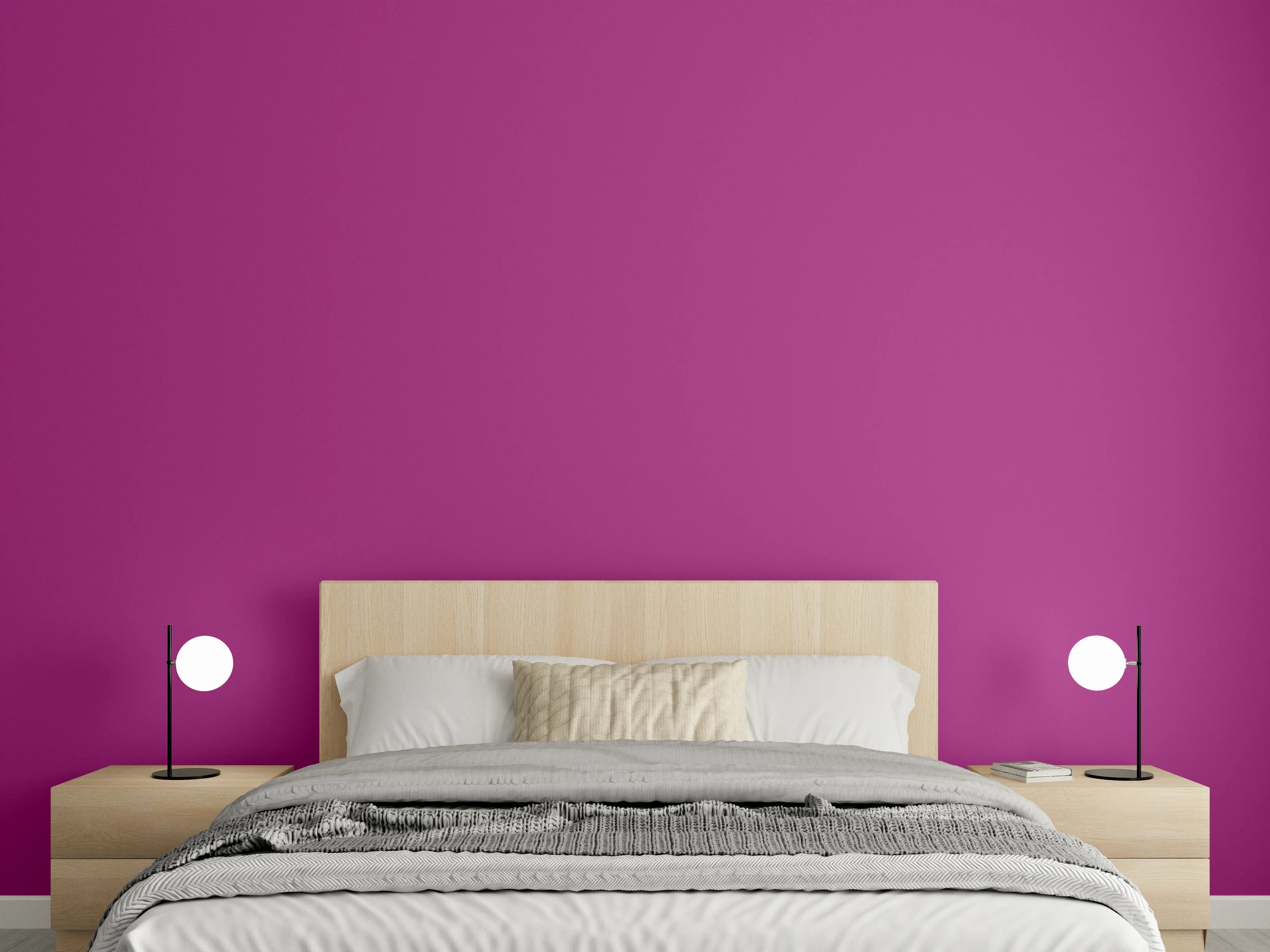 Wandverkleidung Schlafzimmer - RAL 4006 (Verkehrsviolett)