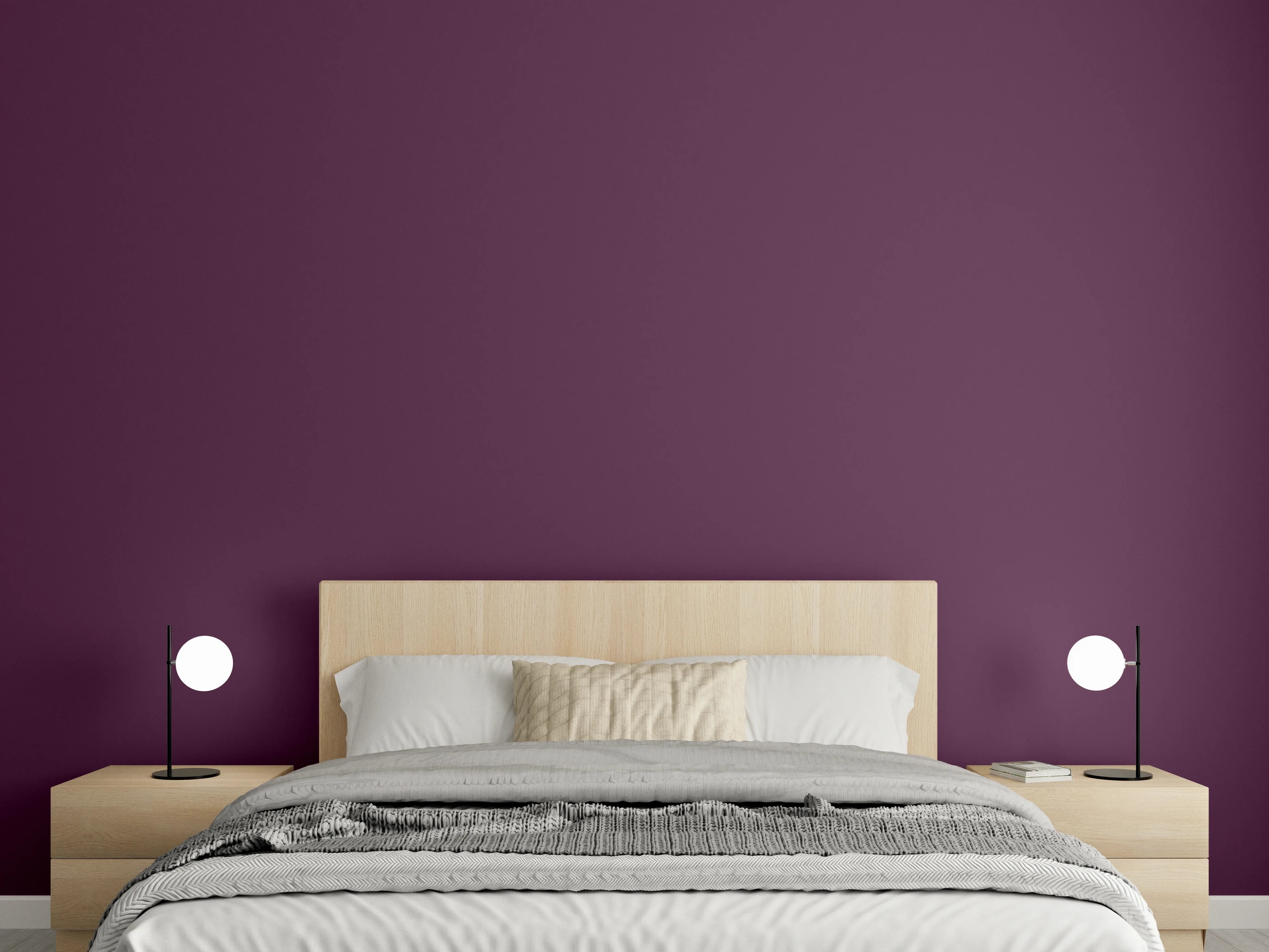 Wandverkleidung Schlafzimmer - RAL 4007 (Purpurviolett)