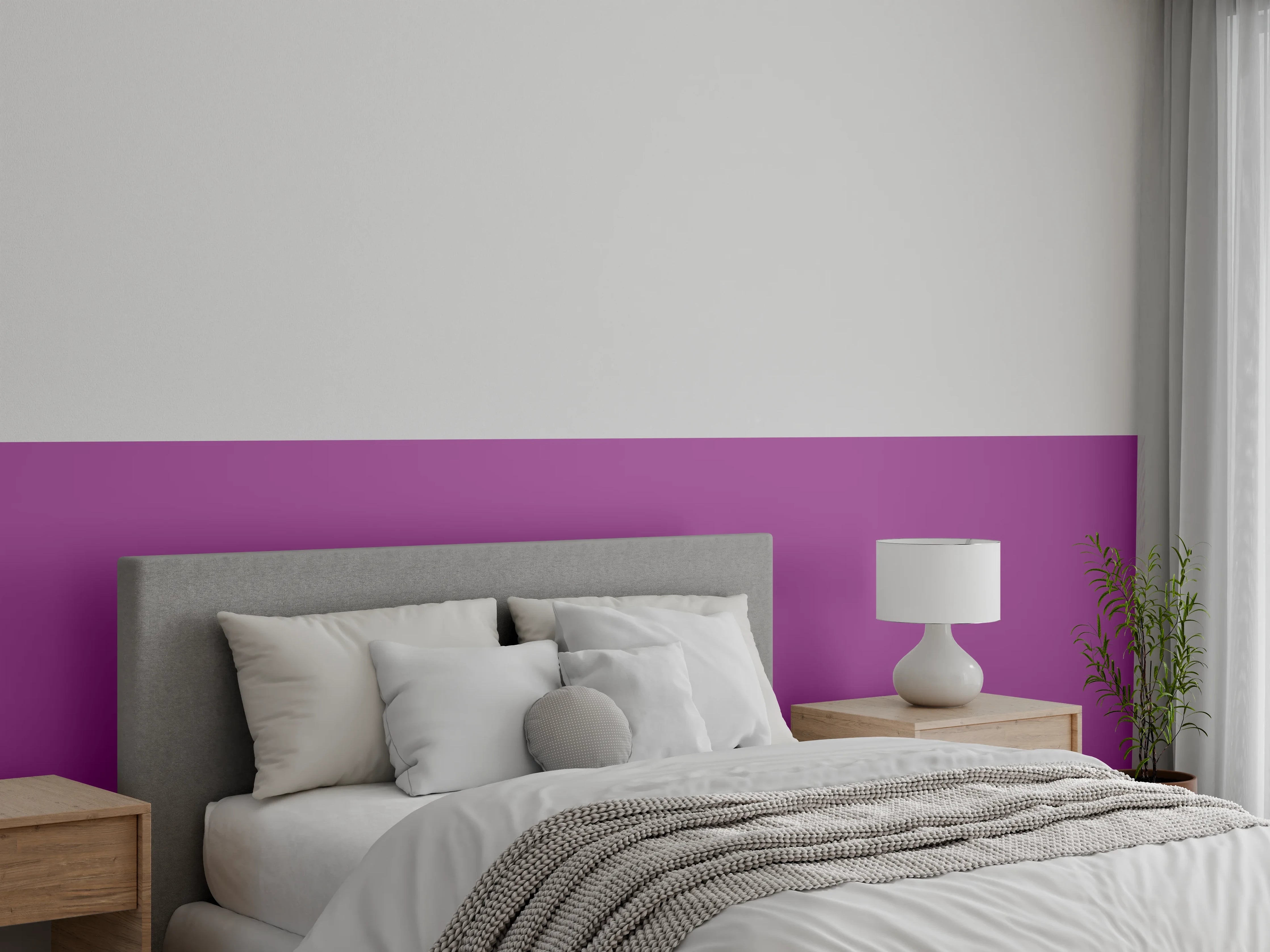 Wandverkleidung Schlafzimmer - RAL 4008 (Signalviolett)