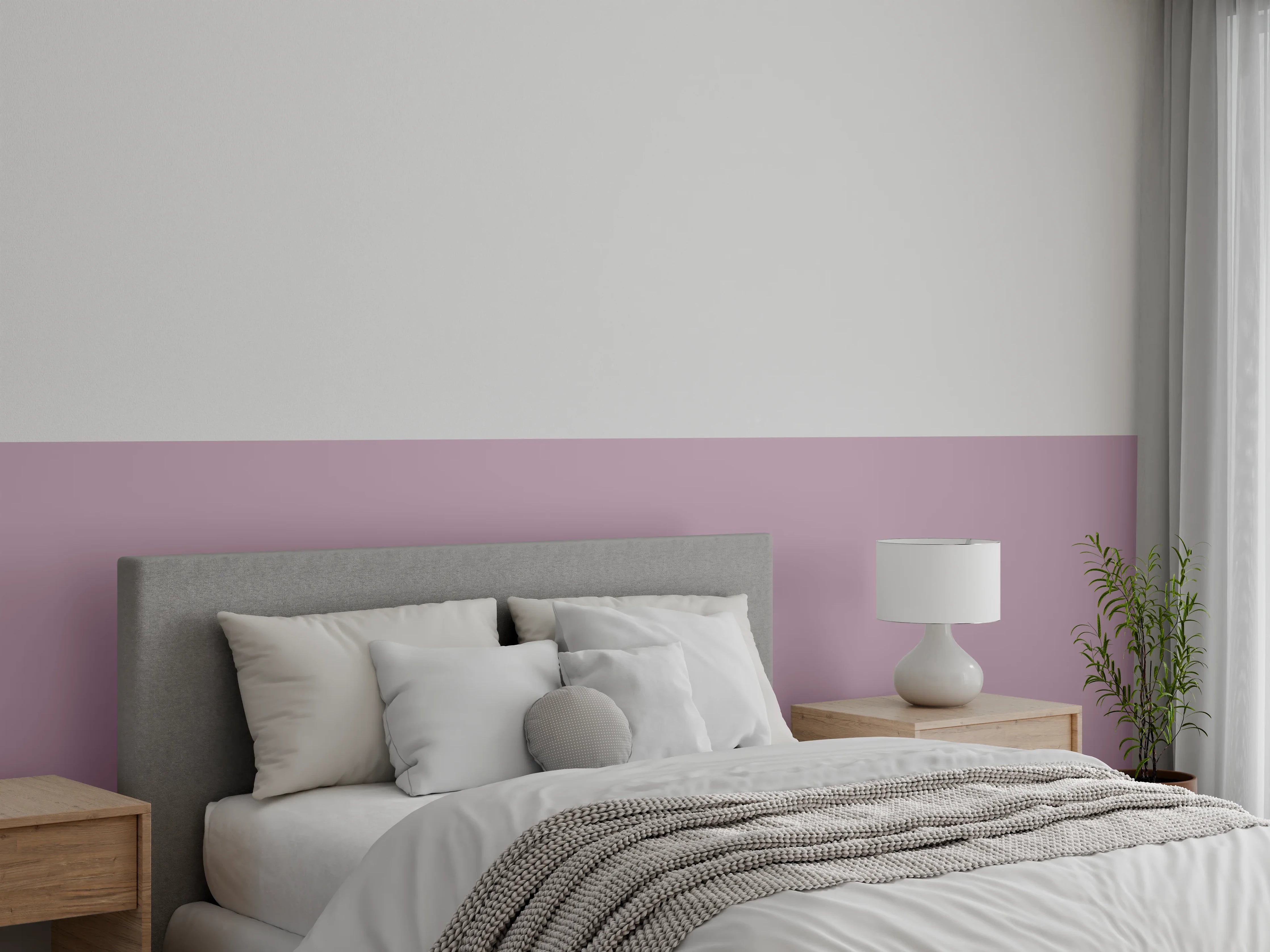 Wandverkleidung Schlafzimmer - RAL 4009 (Pastellviolett)