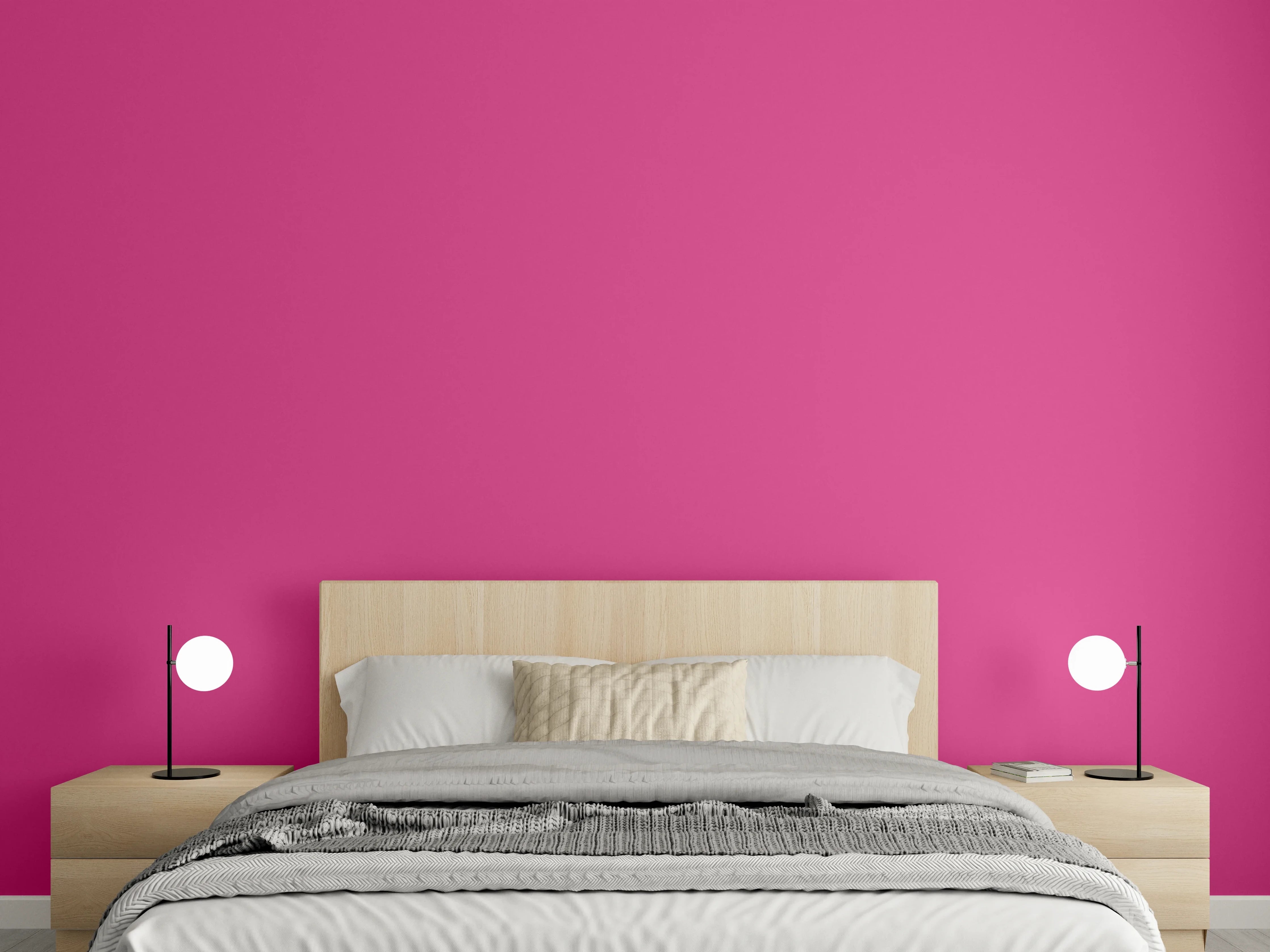 Wandverkleidung Schlafzimmer - RAL 4010 (Telemagenta)