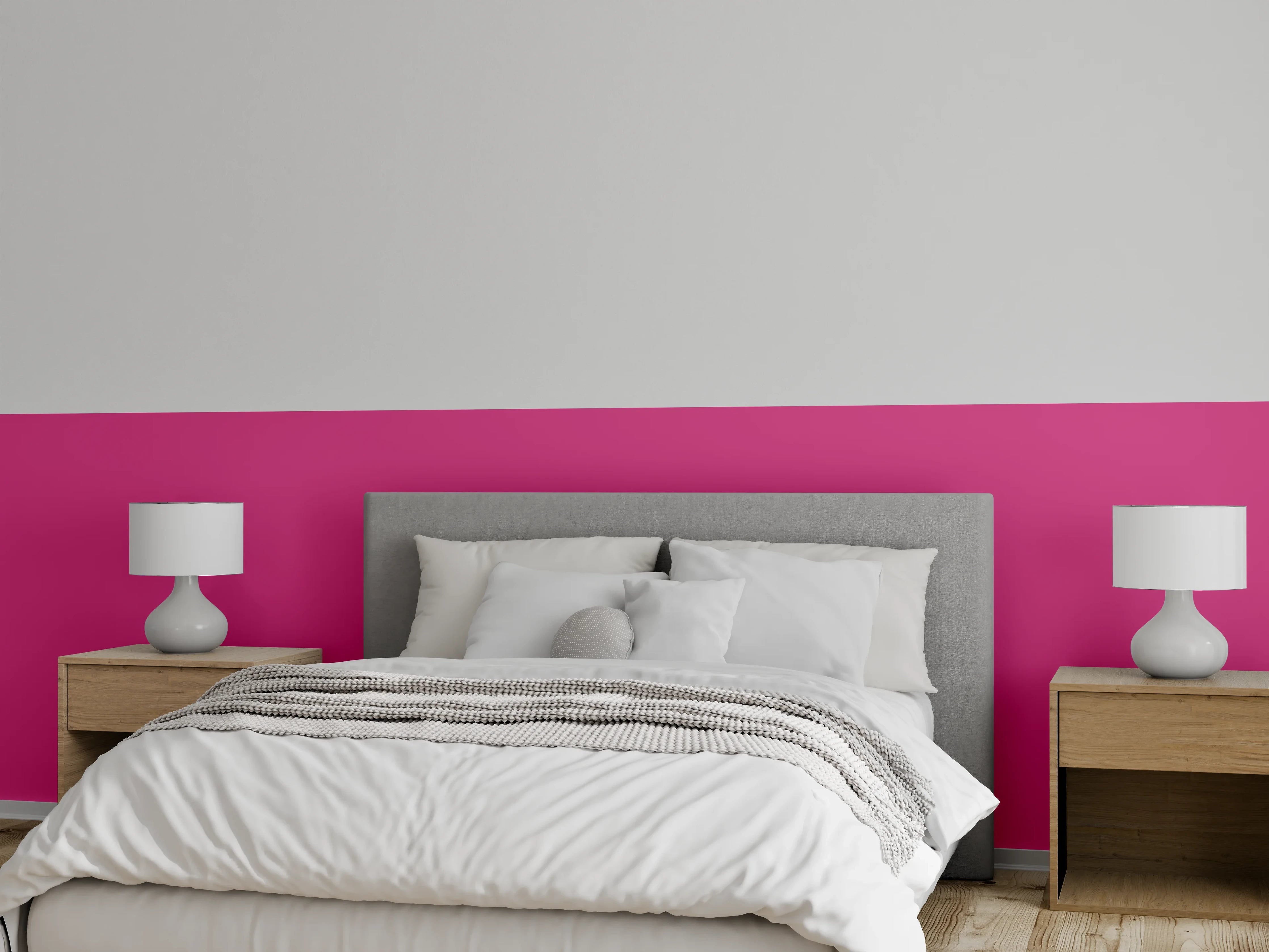 Wandverkleidung Schlafzimmer - RAL 4010 (Telemagenta)