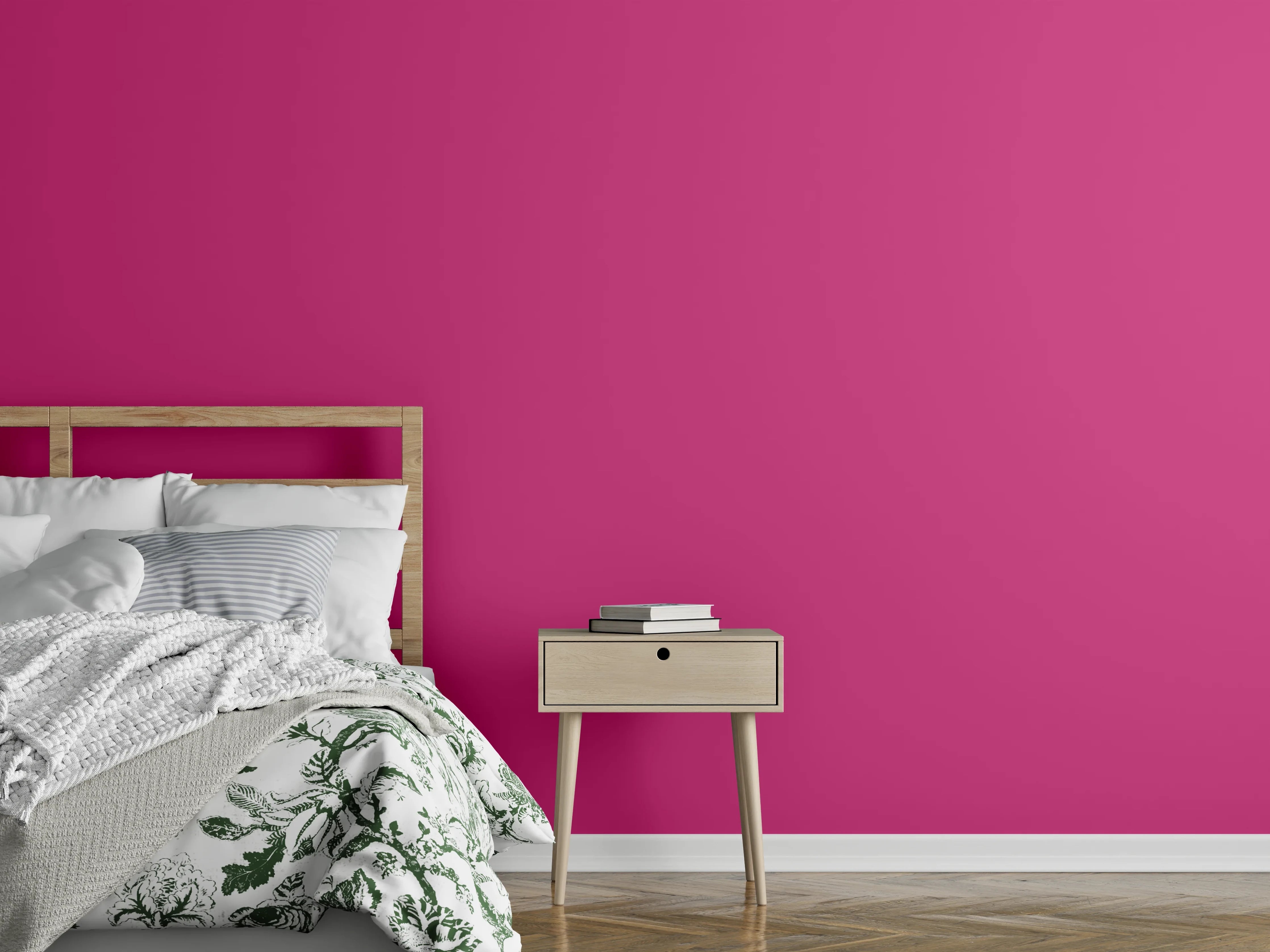 Wandverkleidung Schlafzimmer - RAL 4010 (Telemagenta)