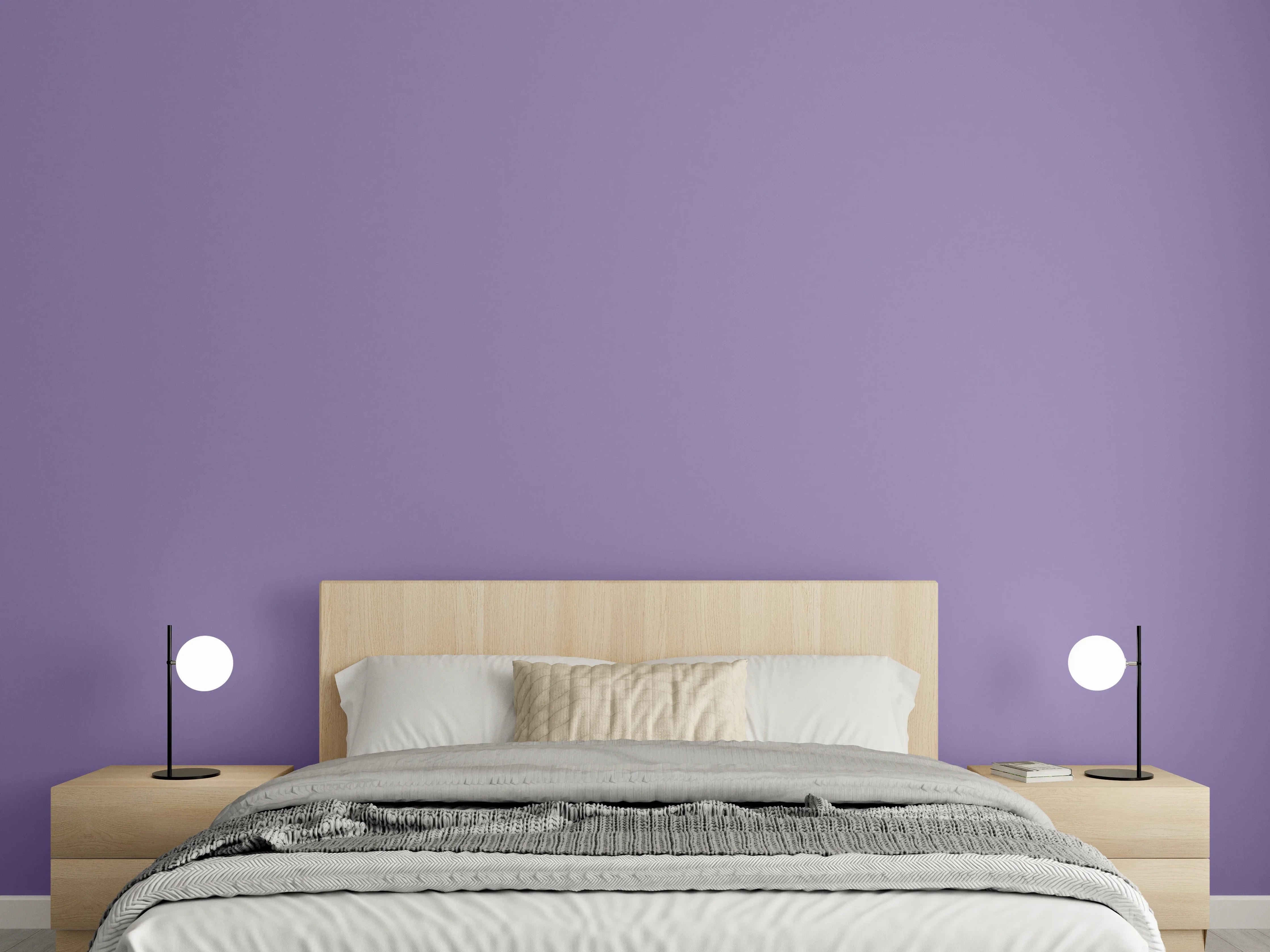 Wandverkleidung Schlafzimmer - RAL 4011 (Perlviolett)