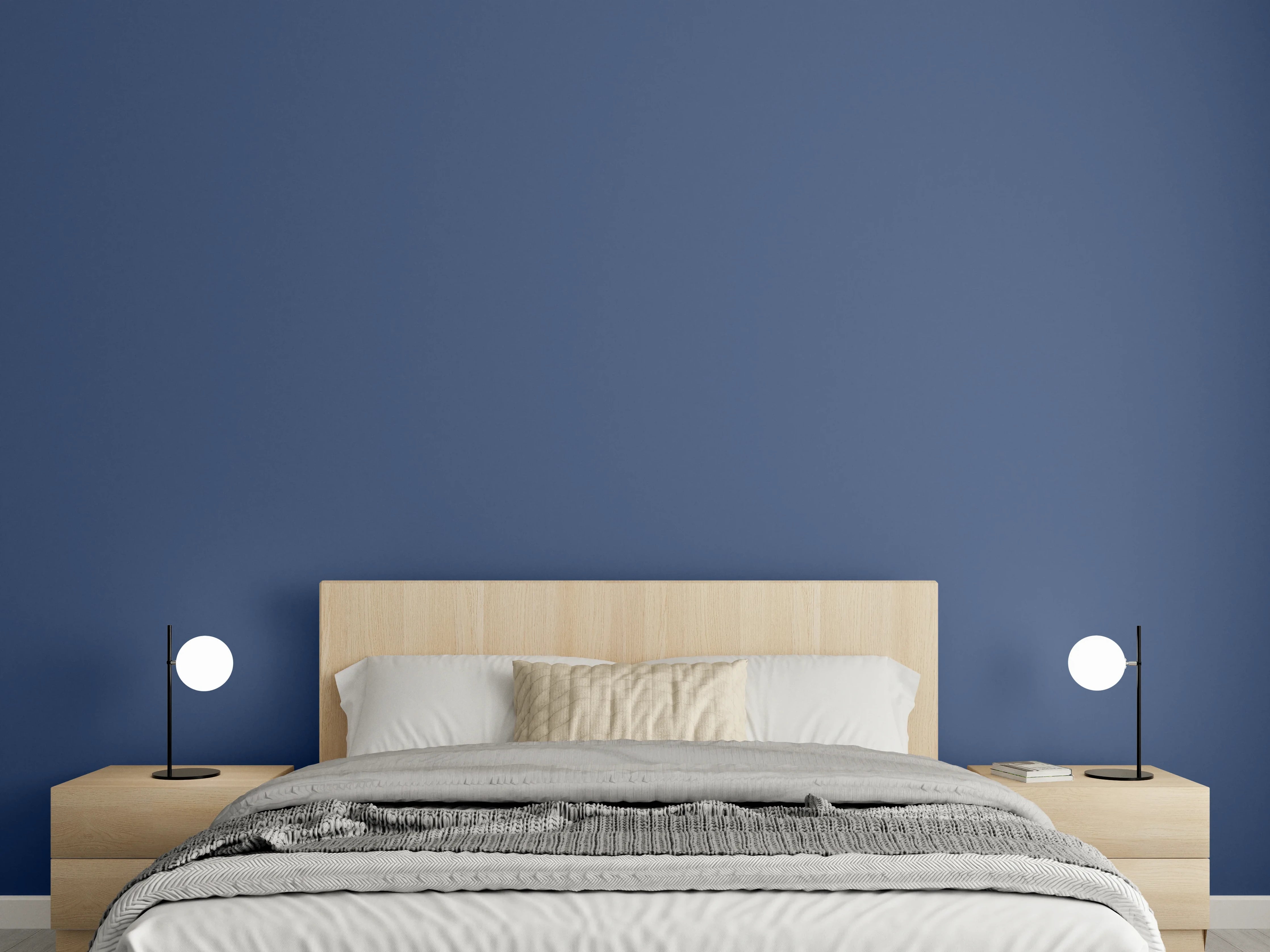 Wandverkleidung Schlafzimmer - RAL 5000 (Violettblau)