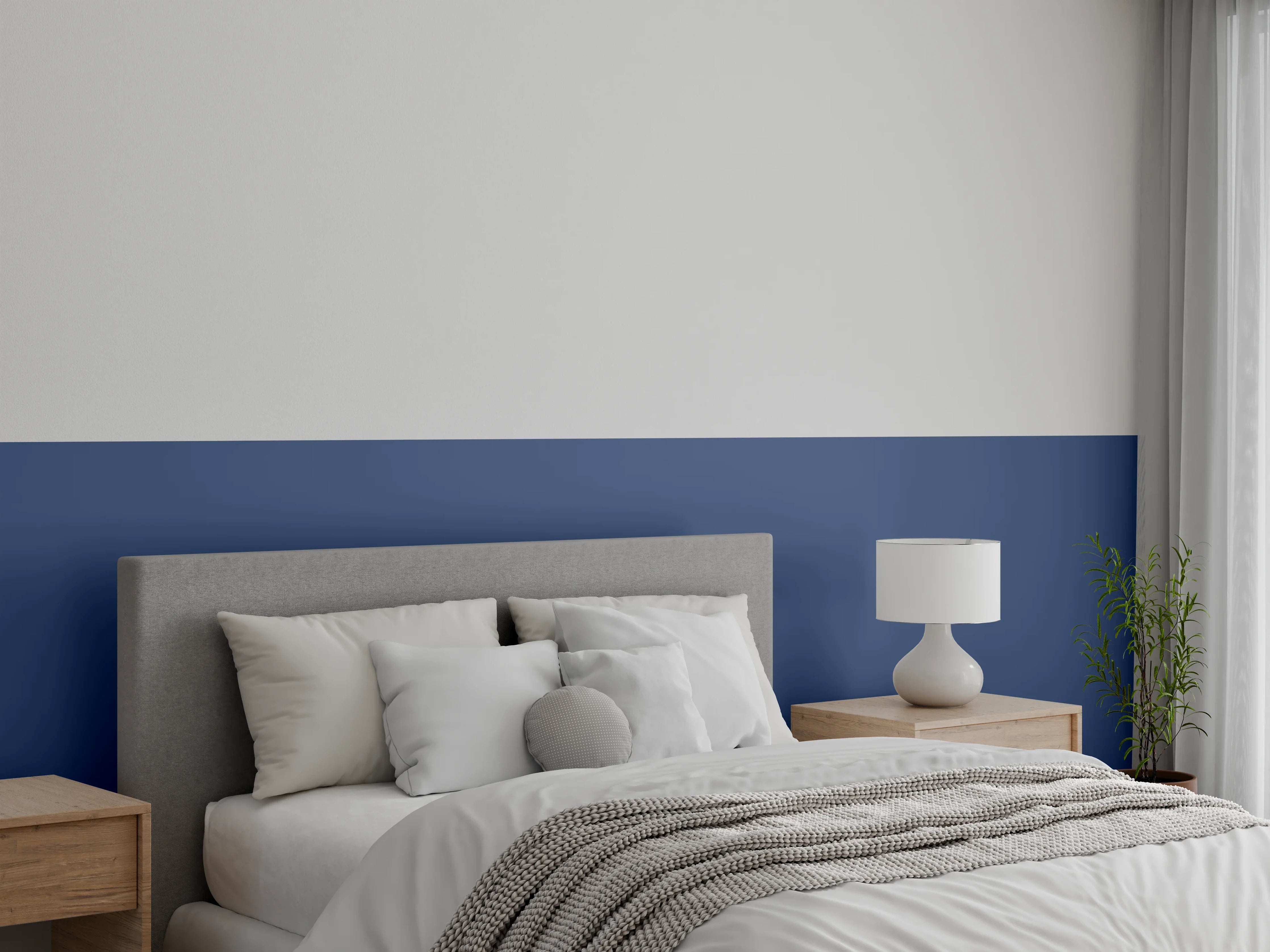 Wandverkleidung Schlafzimmer - RAL 5000 (Violettblau)