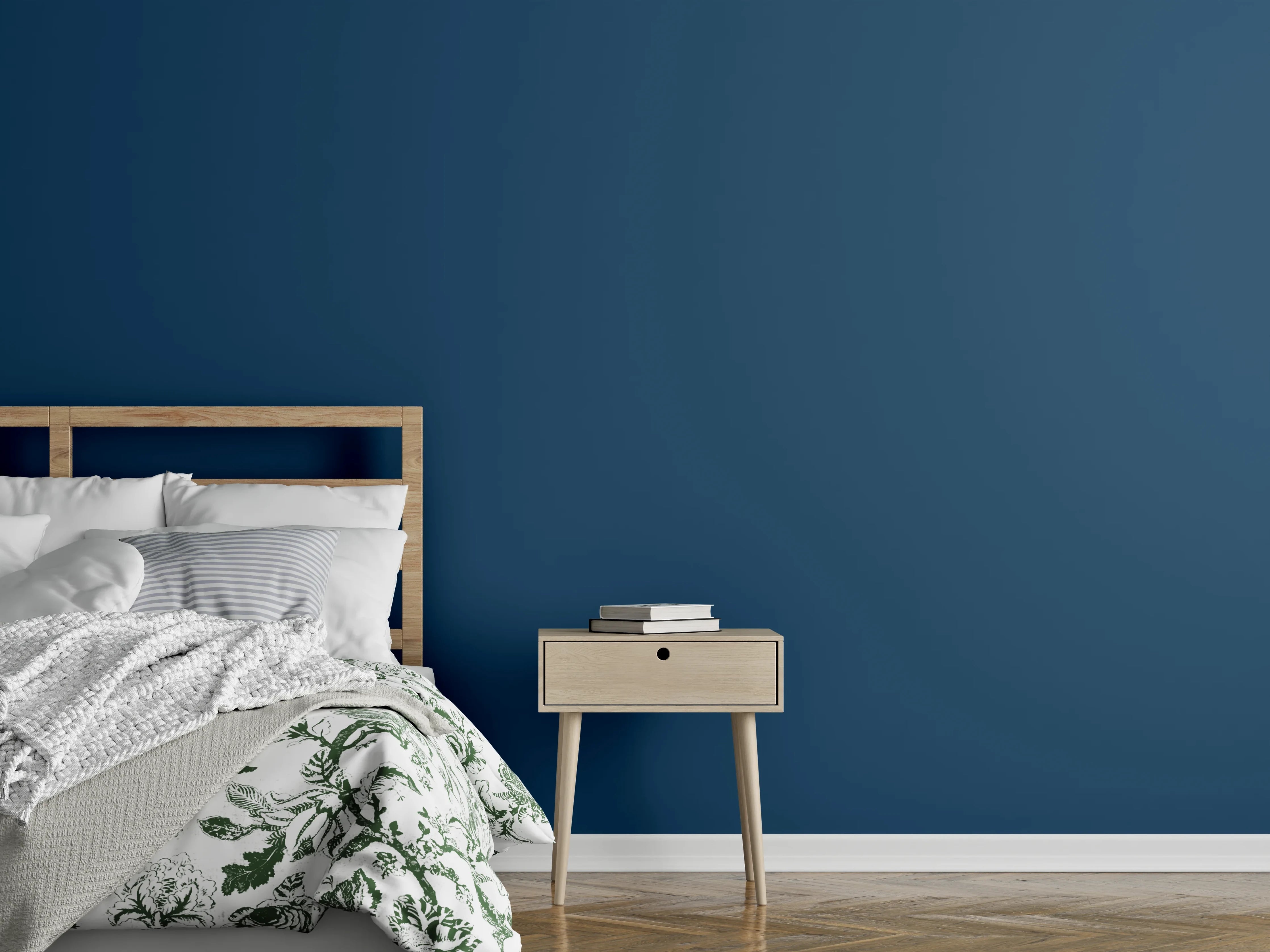 Wandverkleidung Schlafzimmer - RAL 5001 (Grünblau)