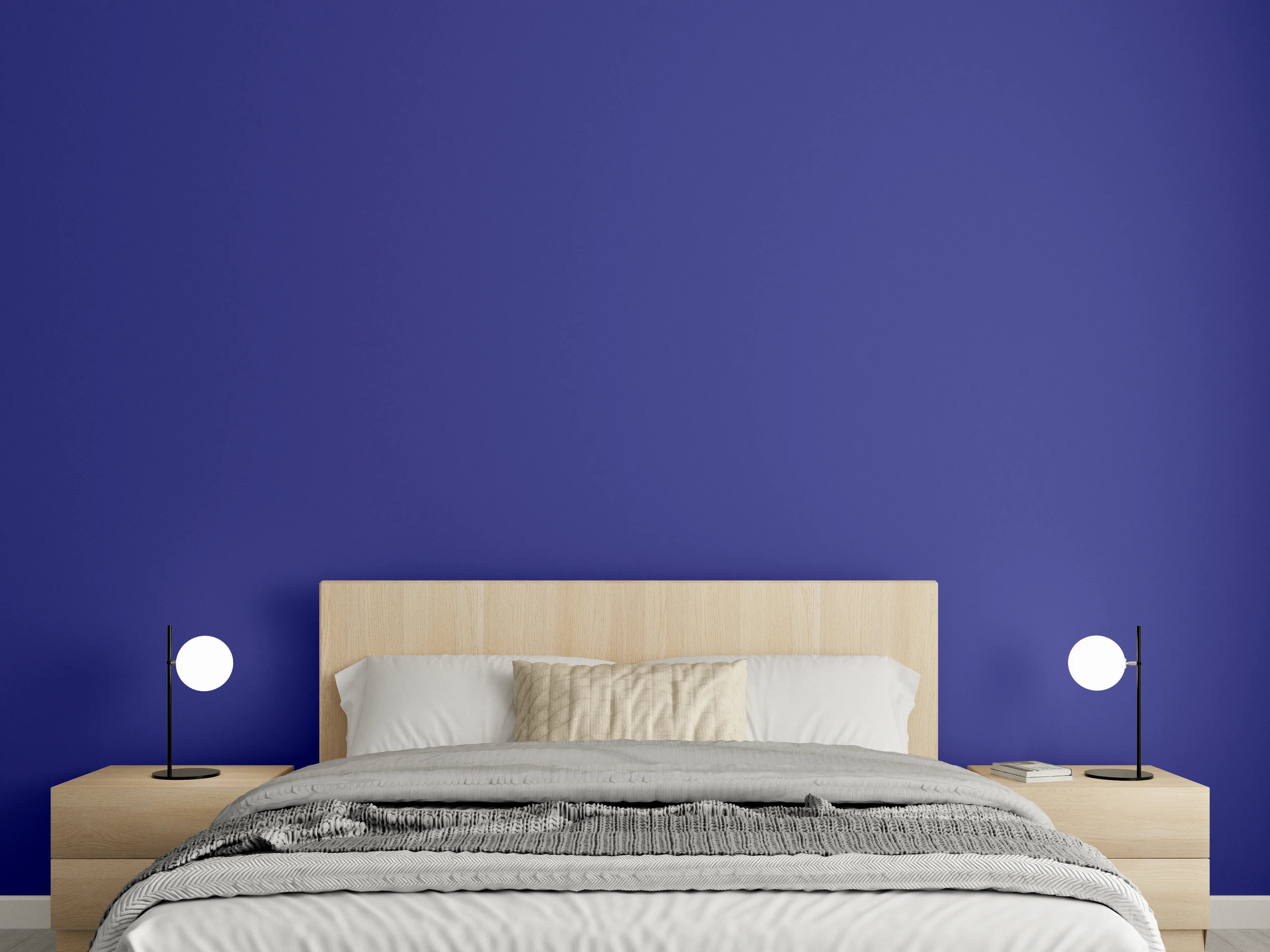Wandverkleidung Schlafzimmer - RAL 5002 (Ultramarinblau)