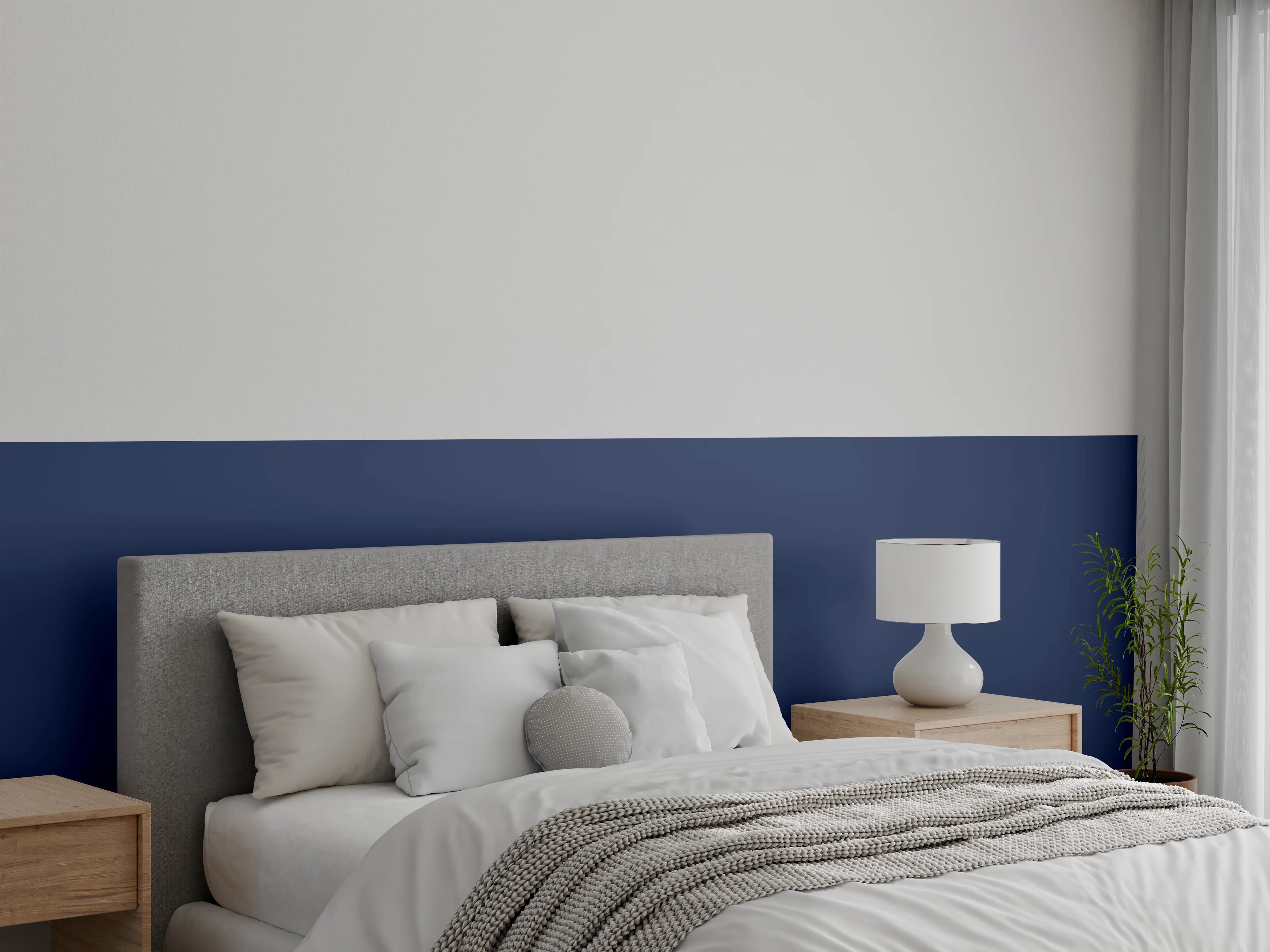 Wandverkleidung Schlafzimmer - RAL 5003 (Saphirblau)