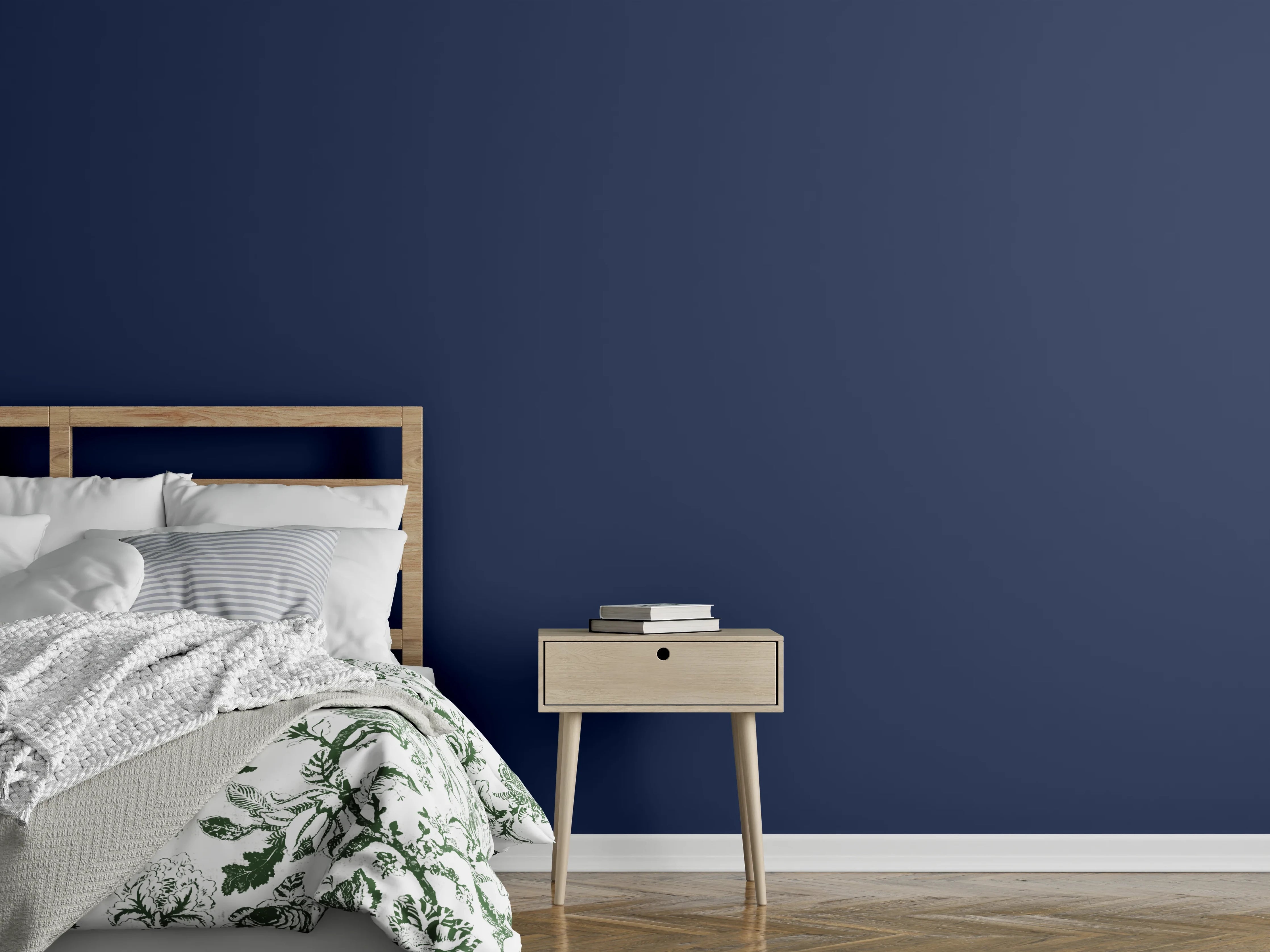 Wandverkleidung Schlafzimmer - RAL 5003 (Saphirblau)