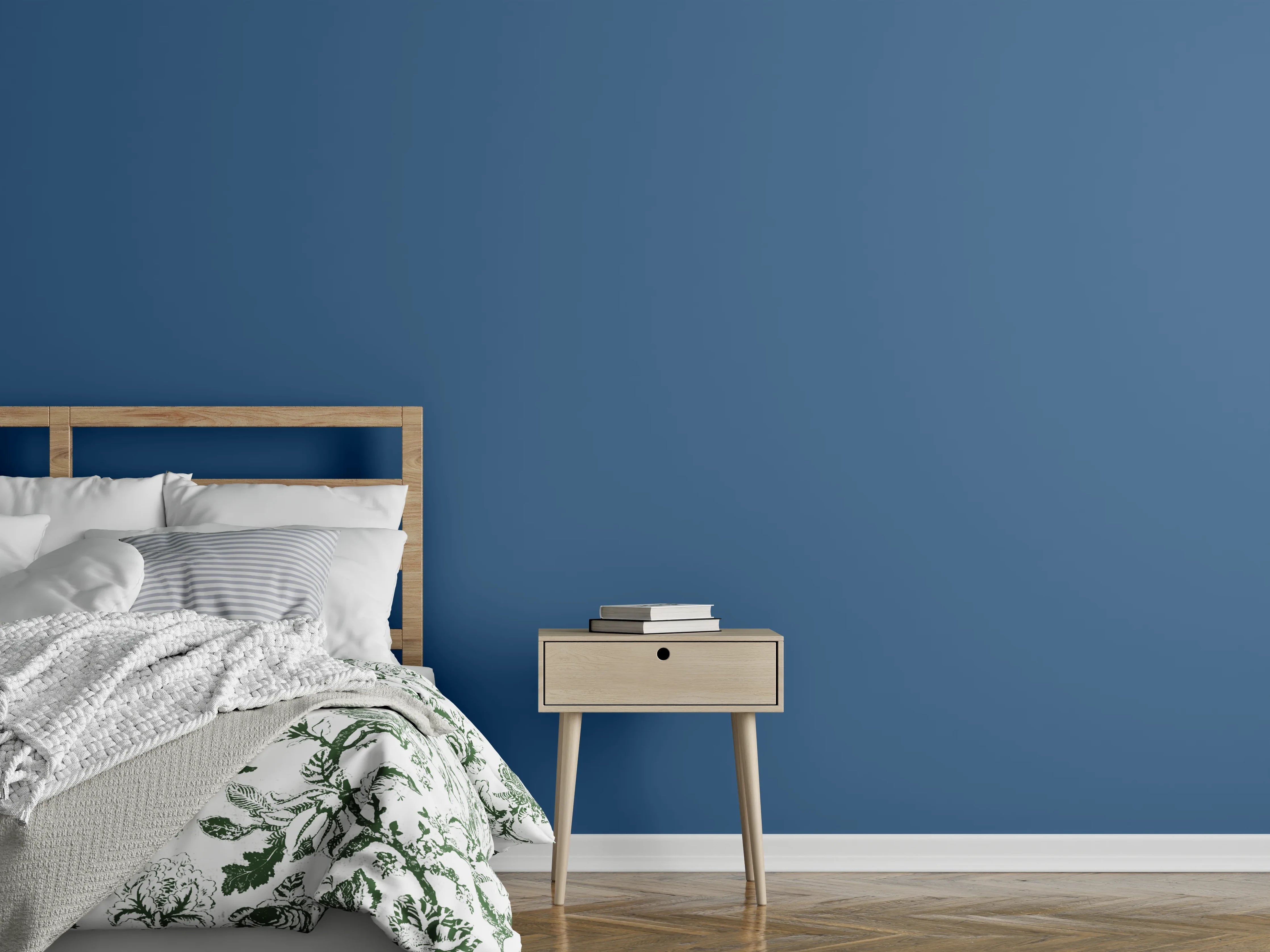 Wandverkleidung Schlafzimmer - RAL 5007 (Brillantblau)