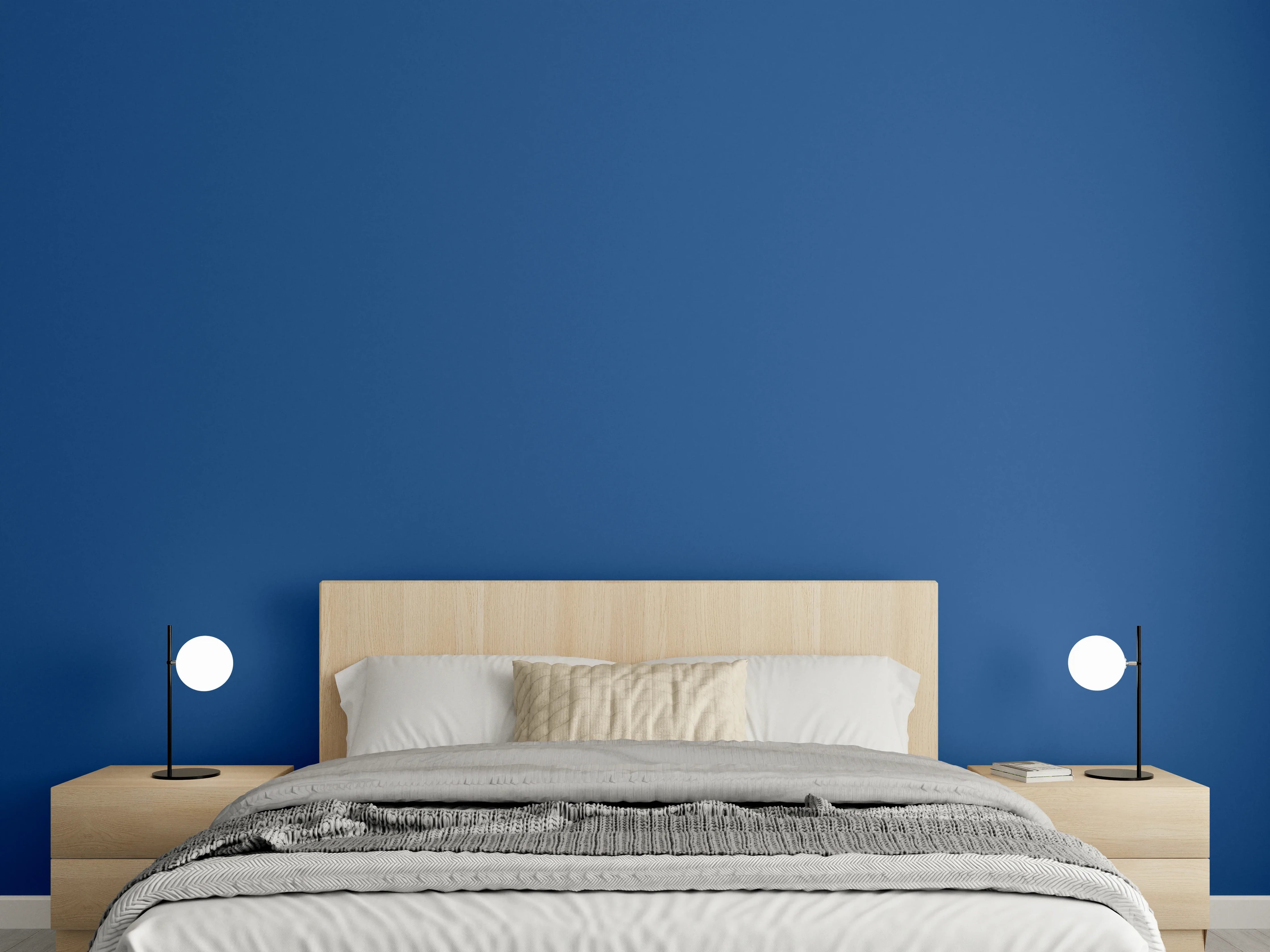 Wandverkleidung Schlafzimmer - RAL 5010 (Enzianblau)
