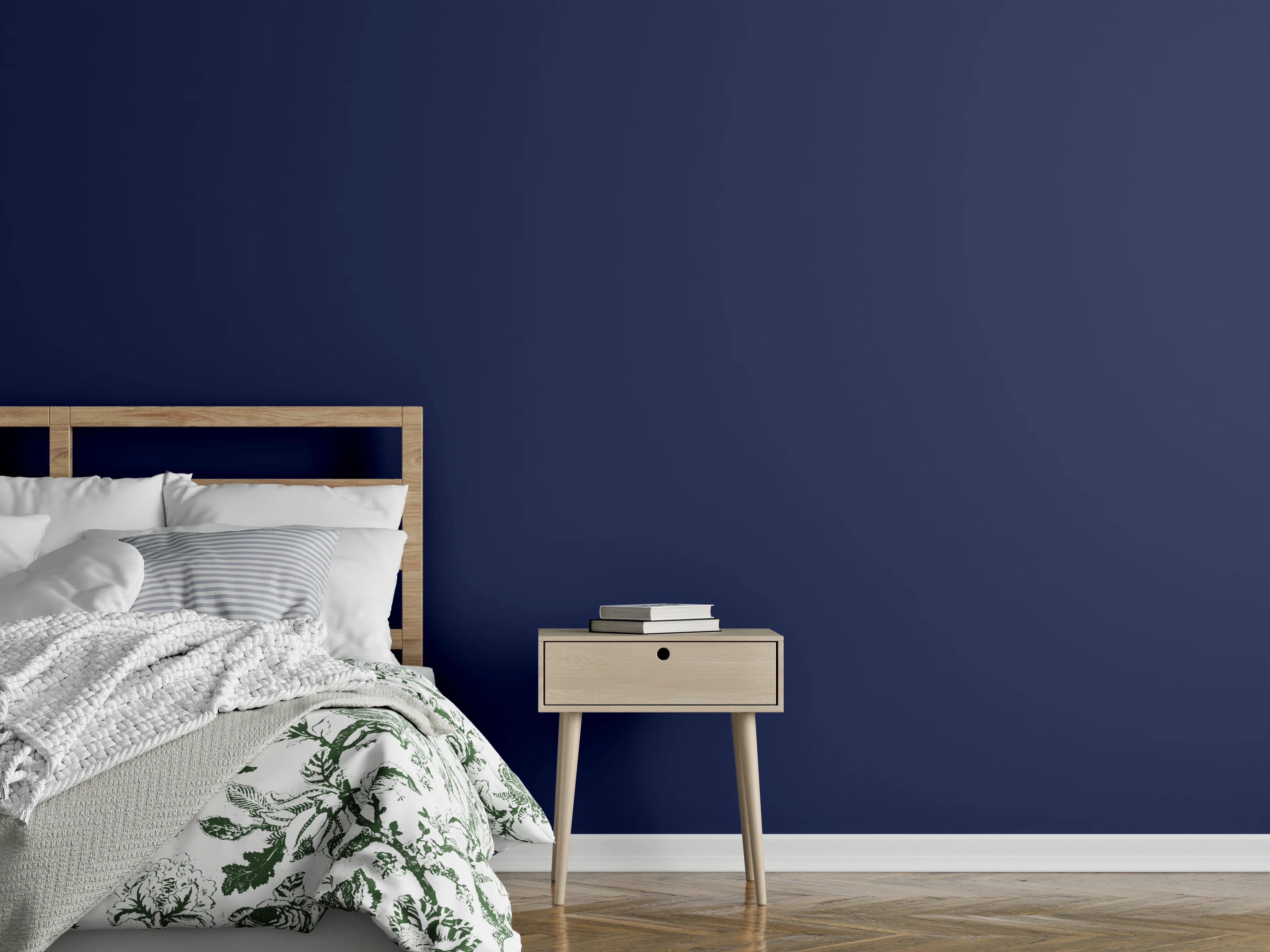 Wandverkleidung Schlafzimmer - RAL 5013 (Kobaltblau)