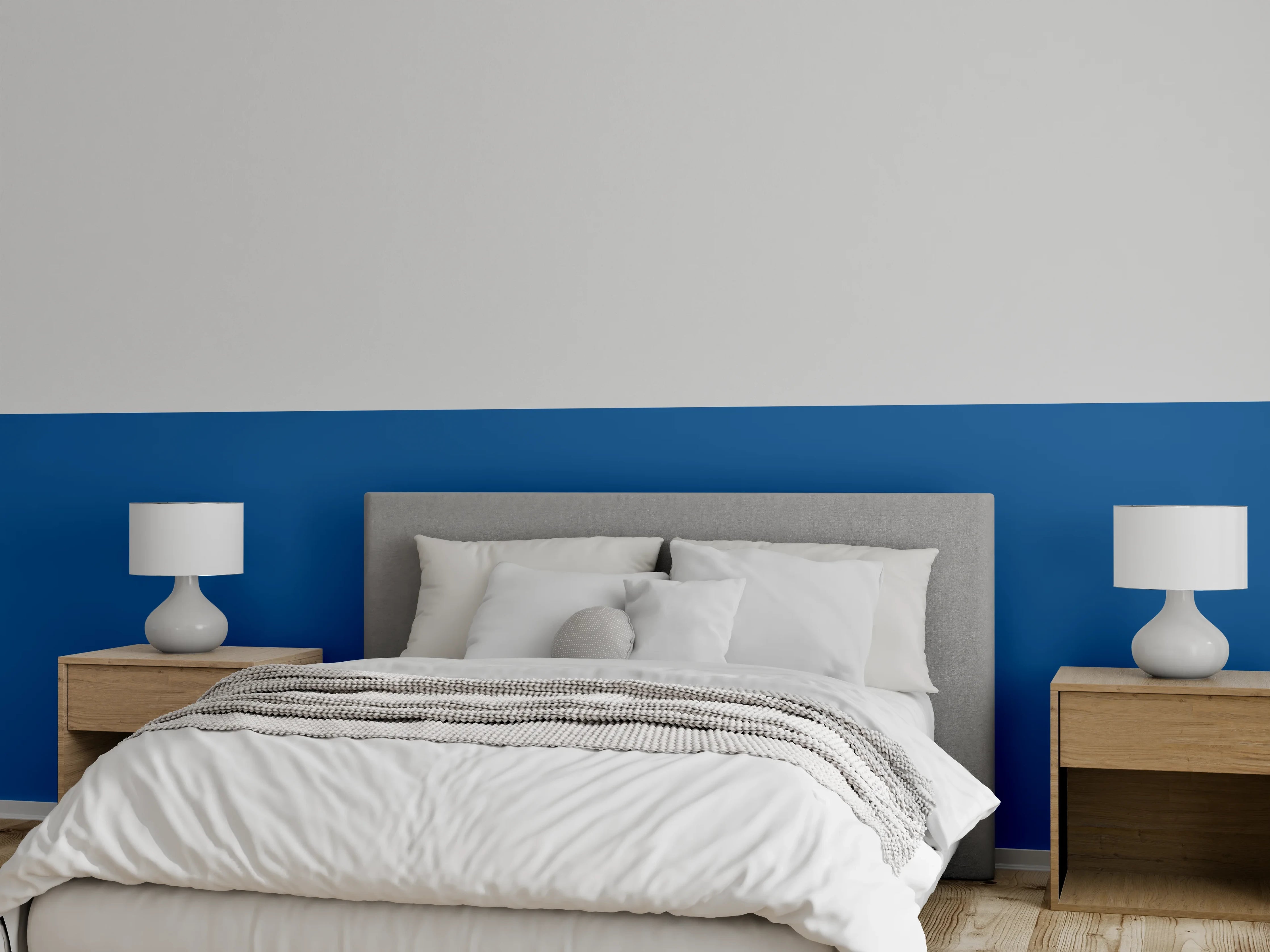 Wandverkleidung Schlafzimmer - RAL 5017 (Verkehrsblau)