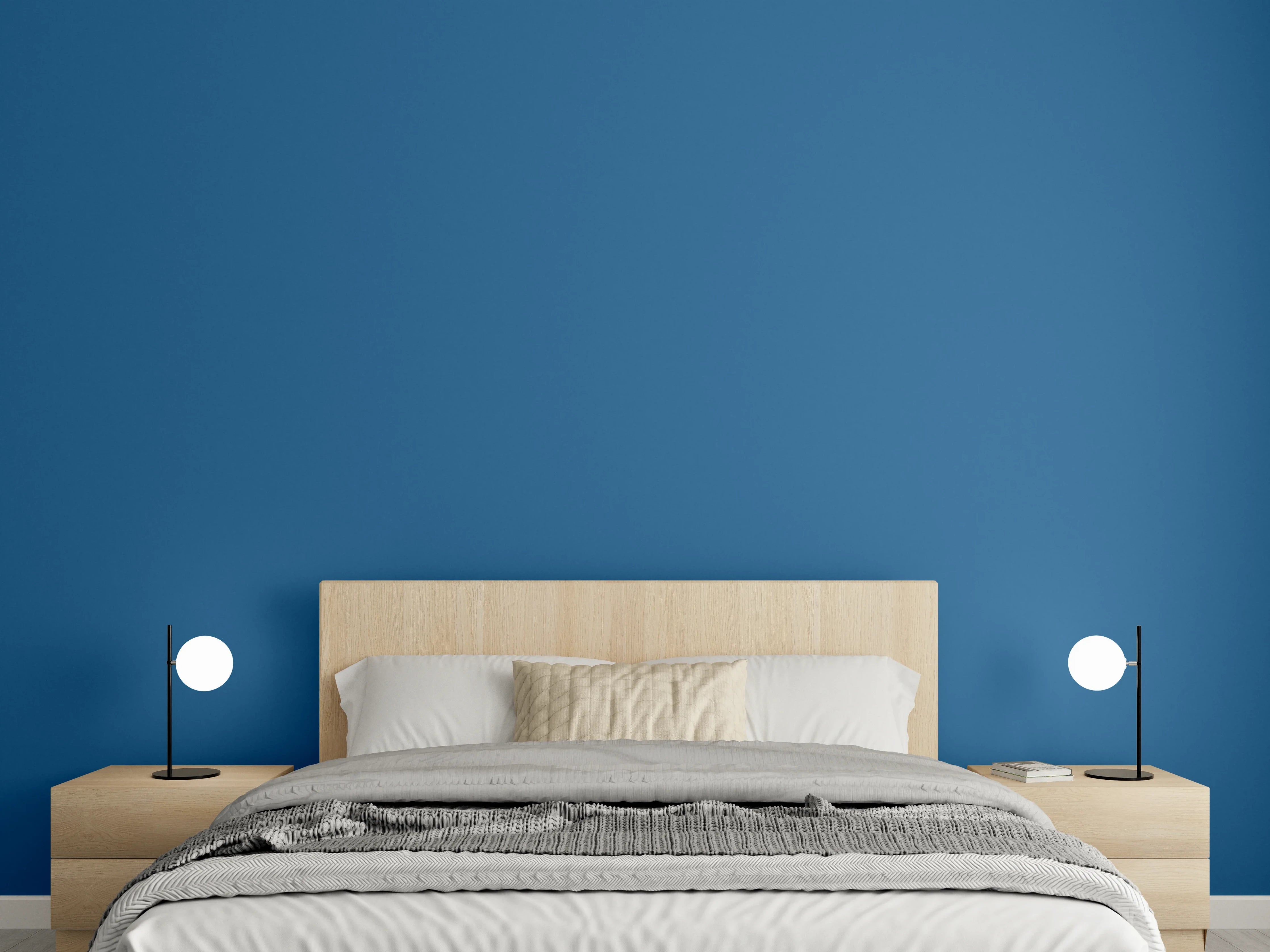 Wandverkleidung Schlafzimmer - RAL 5019 (Capri-Blau)