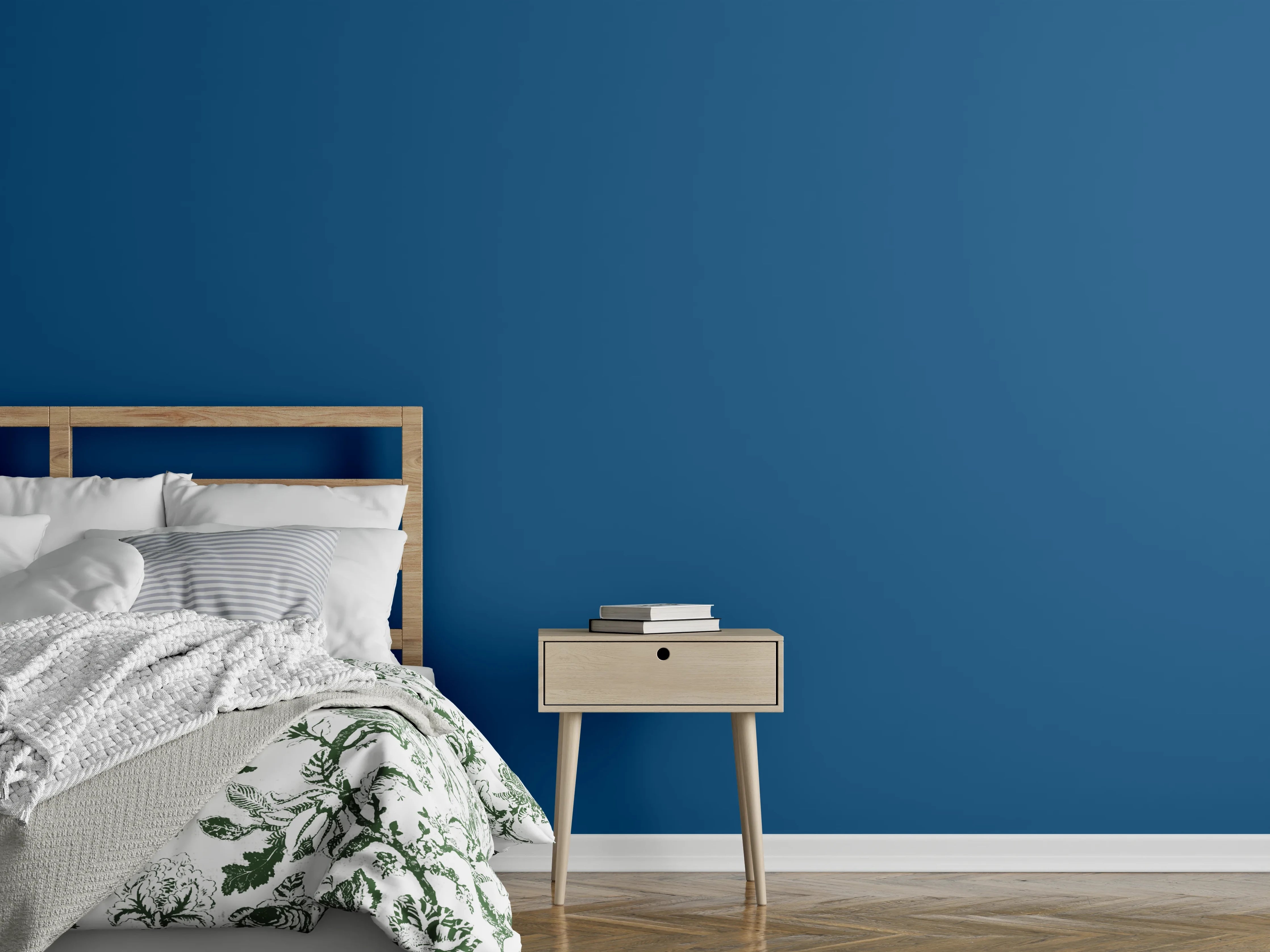 Wandverkleidung Schlafzimmer - RAL 5019 (Capri-Blau)