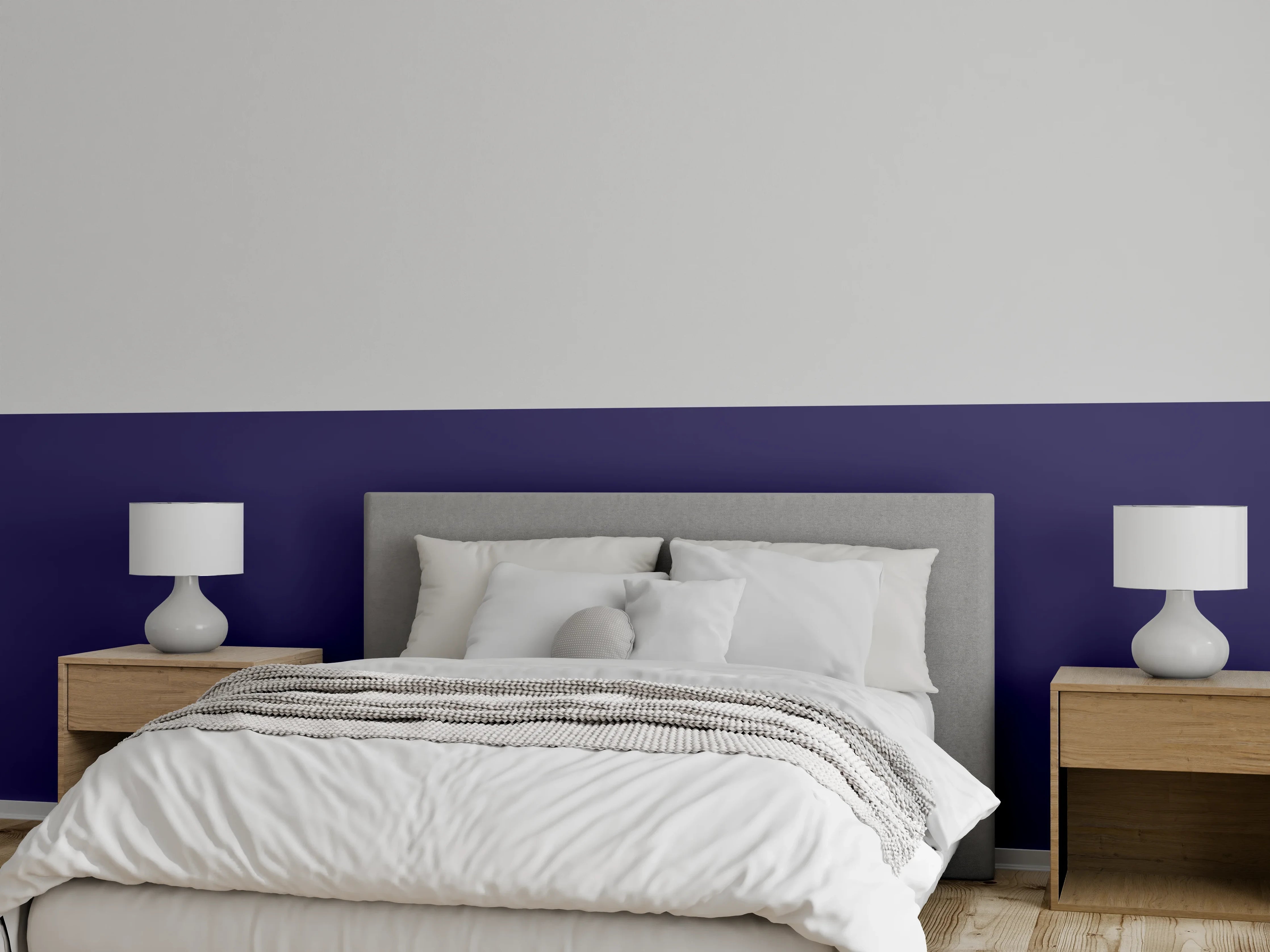 Wandverkleidung Schlafzimmer - RAL 5022 (Nachtblau)