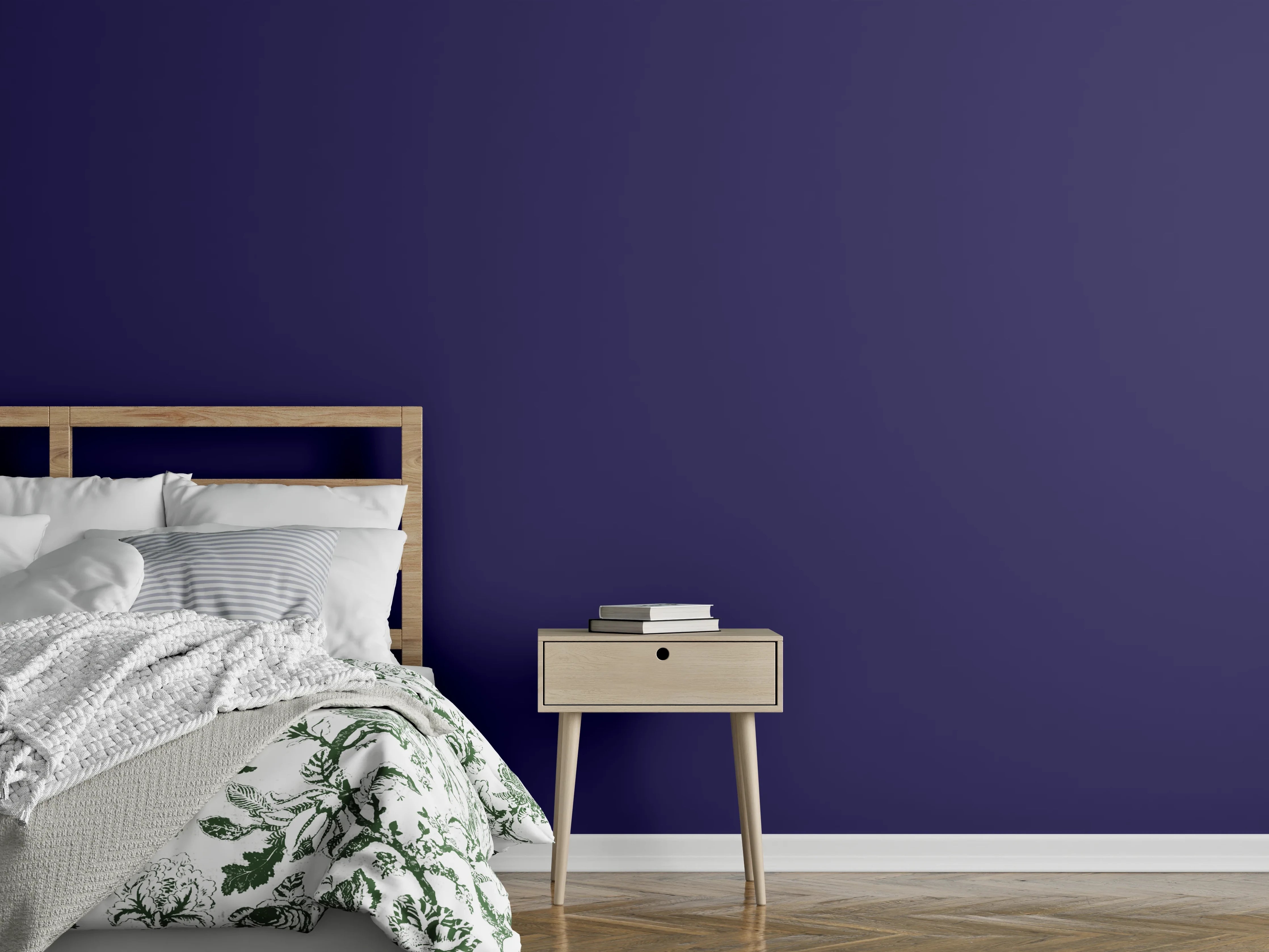 Wandverkleidung Schlafzimmer - RAL 5022 (Nachtblau)