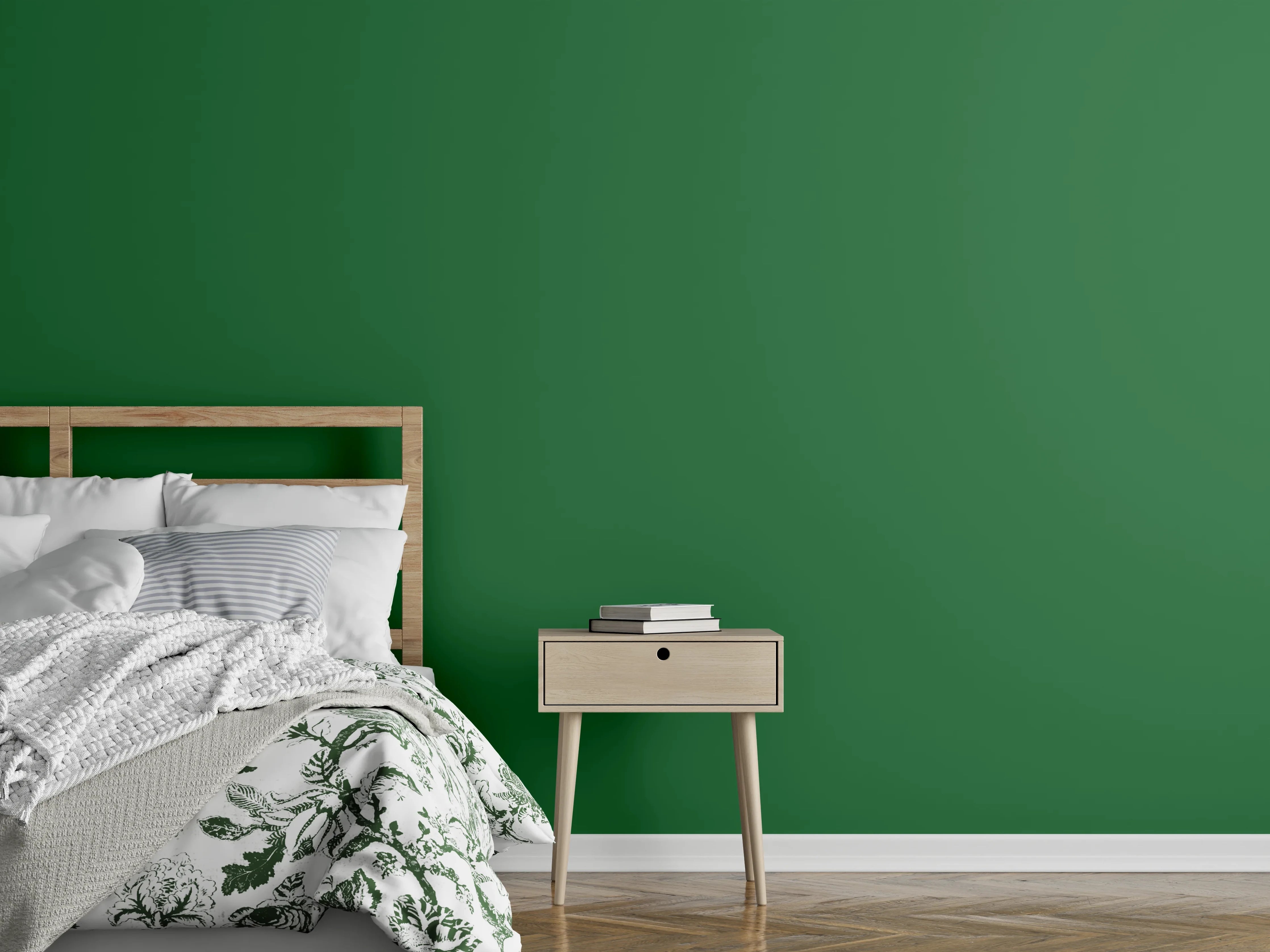 Wandverkleidung Schlafzimmer - RAL 6001 (Smaragdgrün)