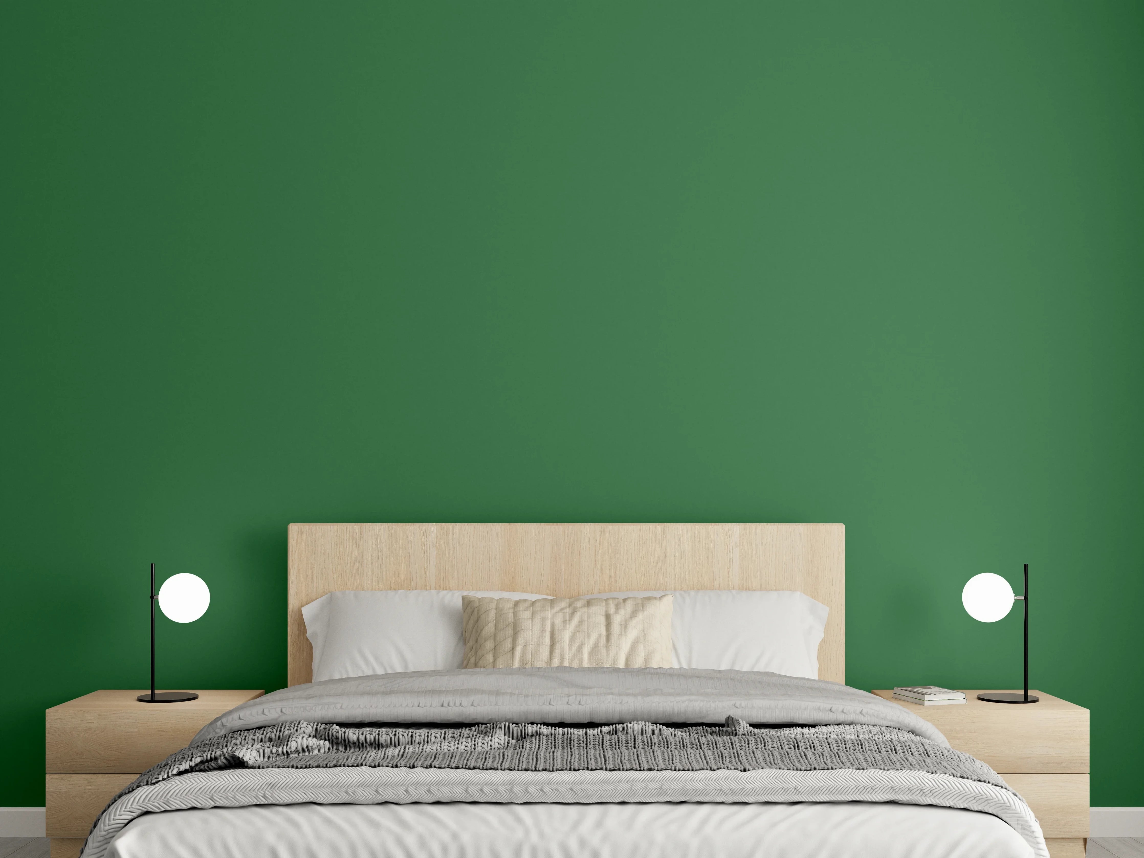 Wandverkleidung Schlafzimmer - RAL 6002 (Laubgrün)