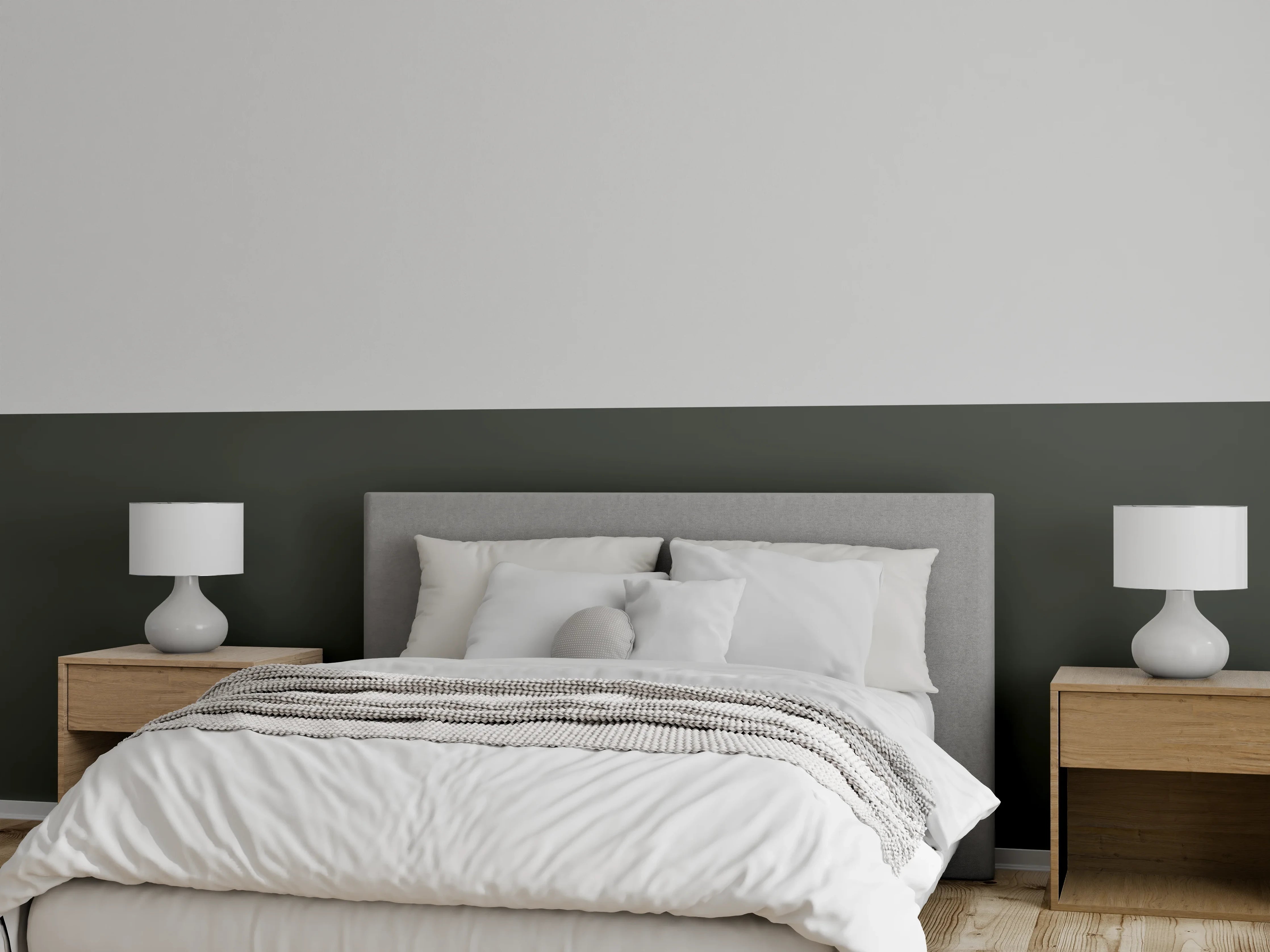 Wandverkleidung Schlafzimmer - RAL 6006 (Olivgrau)