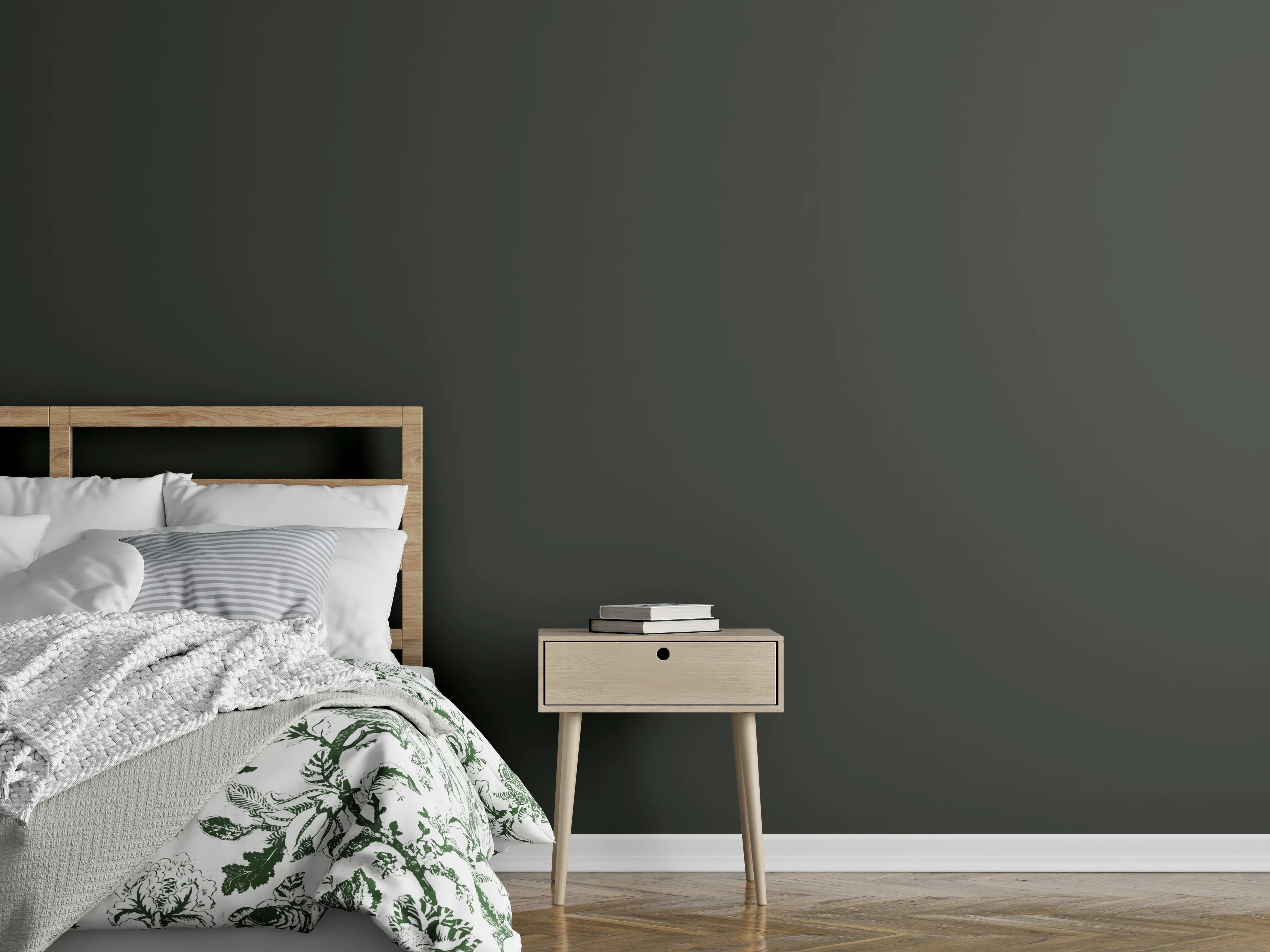 Wandverkleidung Schlafzimmer - RAL 6006 (Olivgrau)