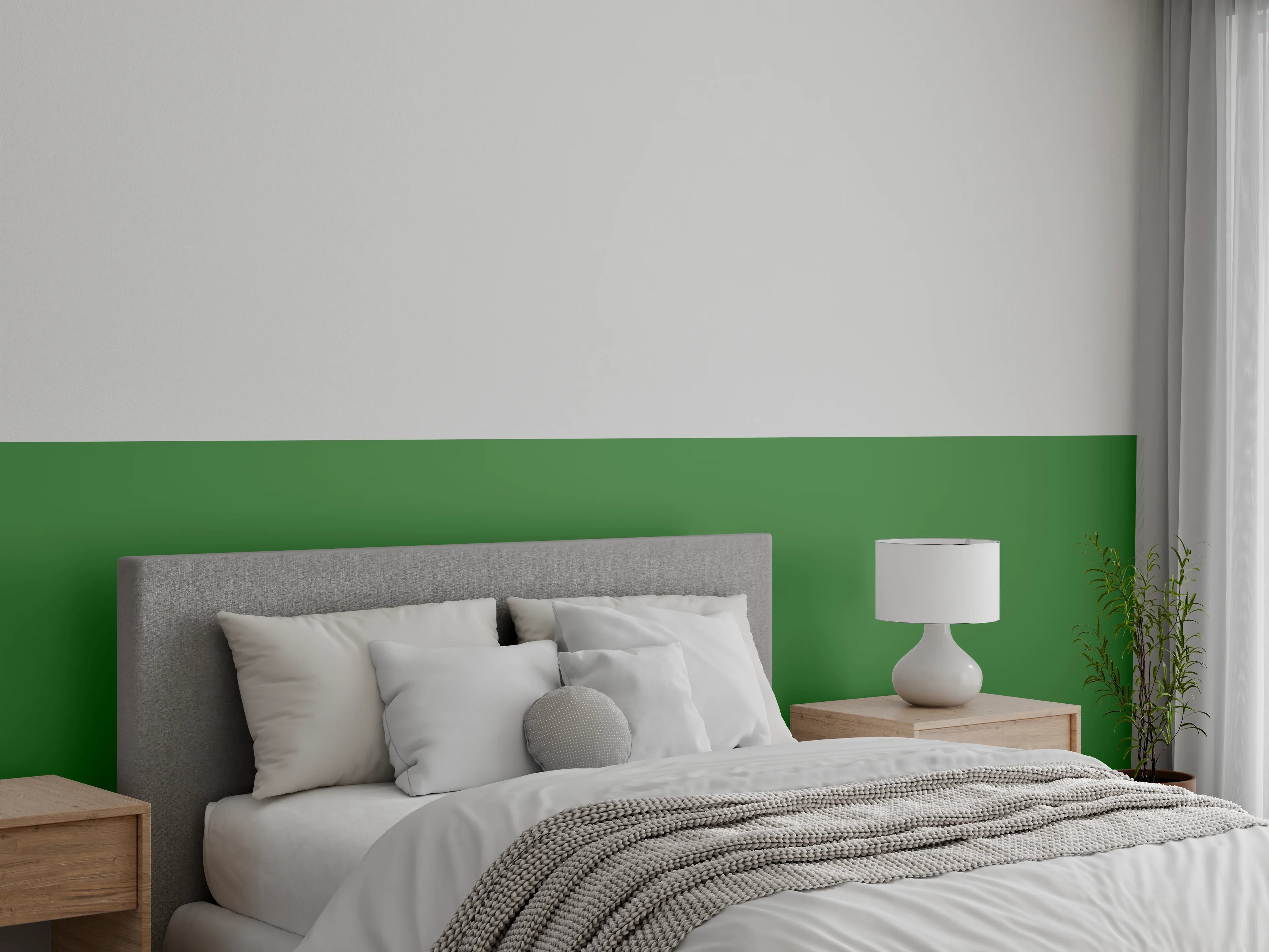 Wandverkleidung Schlafzimmer - RAL 6010 (Grasgrün)