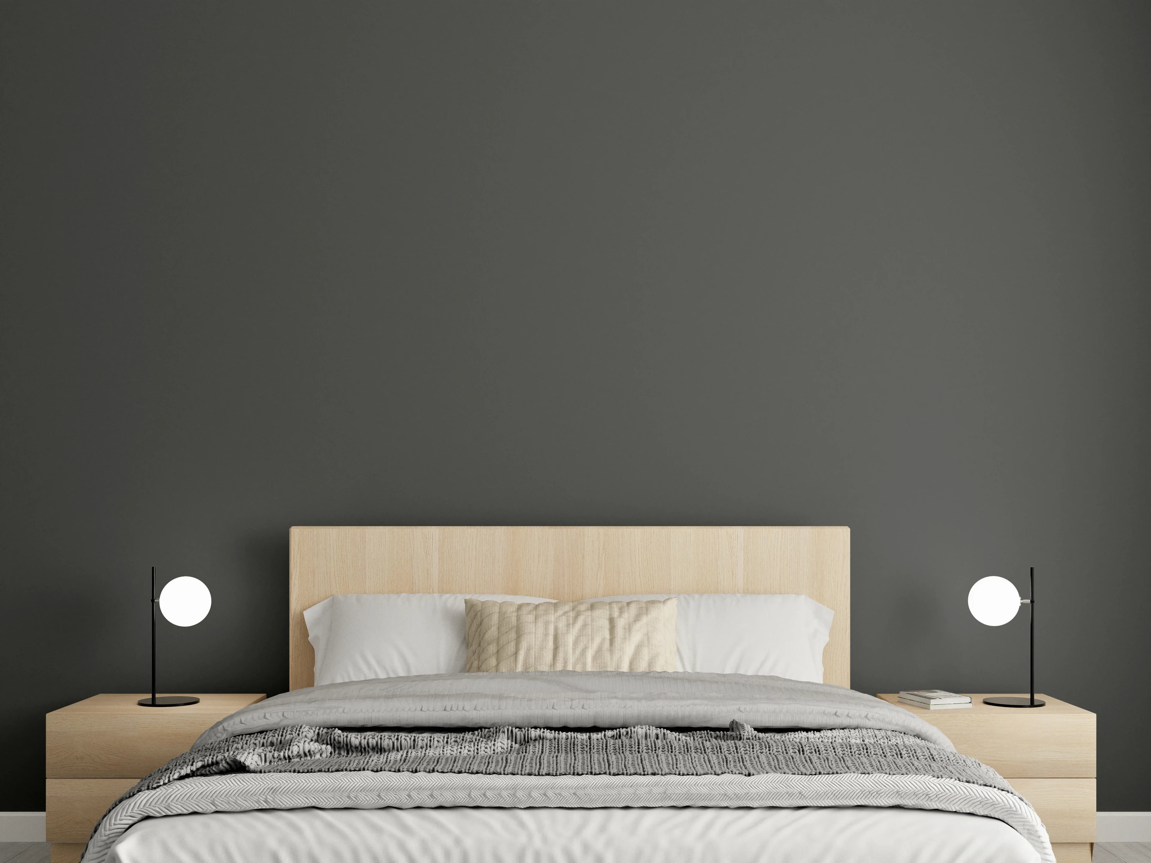 Wandverkleidung Schlafzimmer - RAL 6015 (Schwarzoliv)