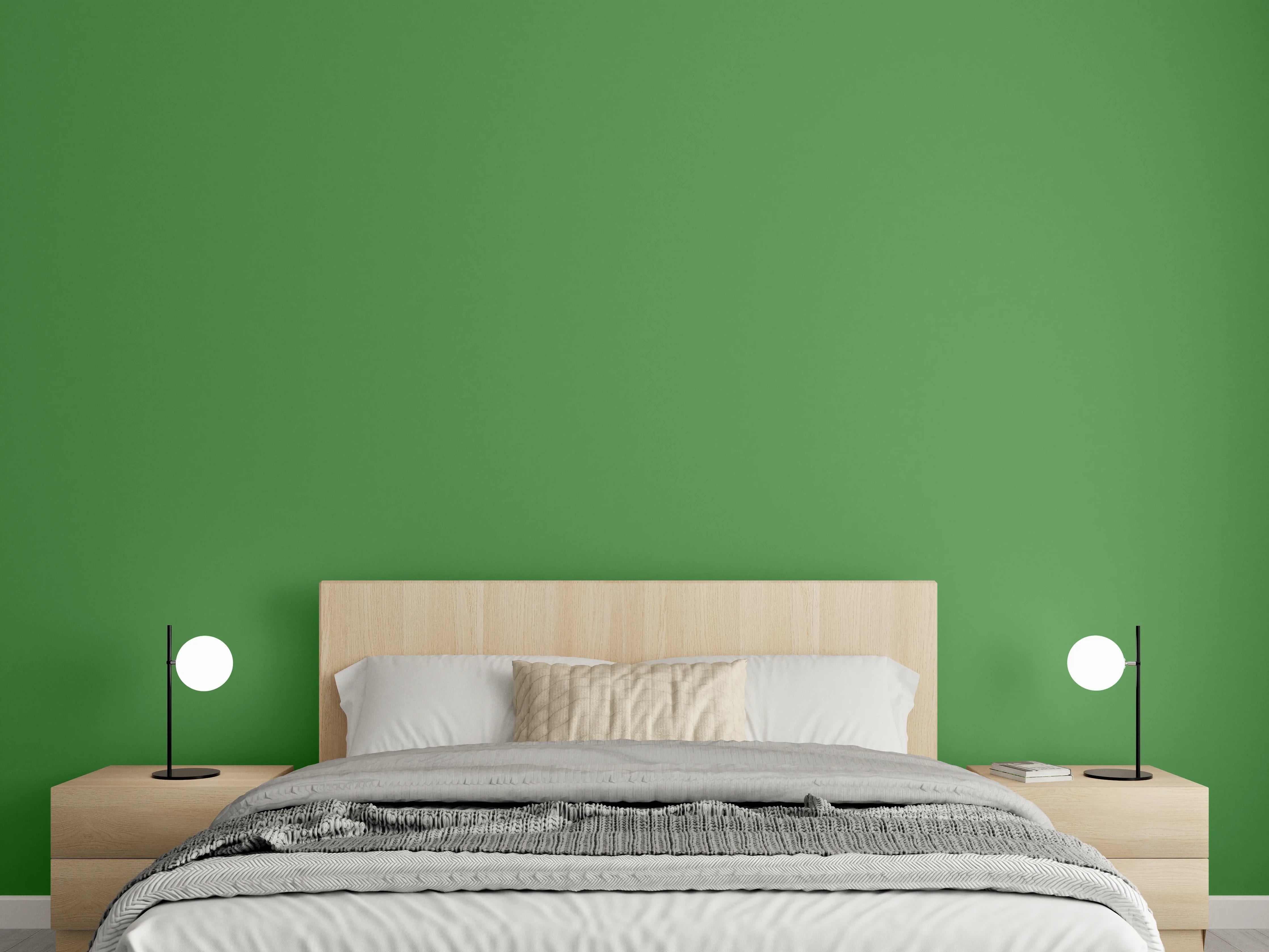 Wandverkleidung Schlafzimmer - RAL 6017 (Maigrün)