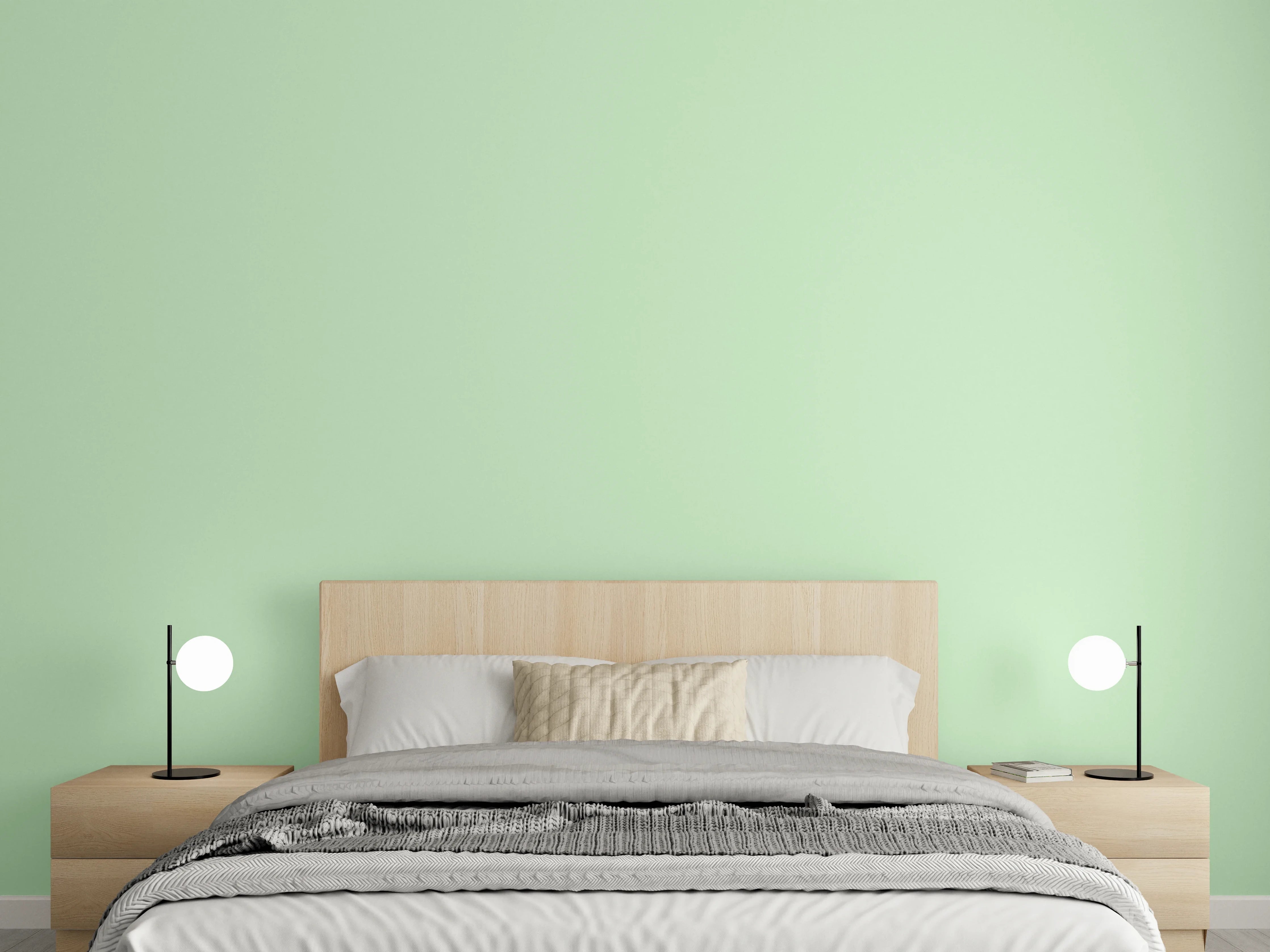 Wandverkleidung Schlafzimmer - RAL 6019 (pastellgrün)