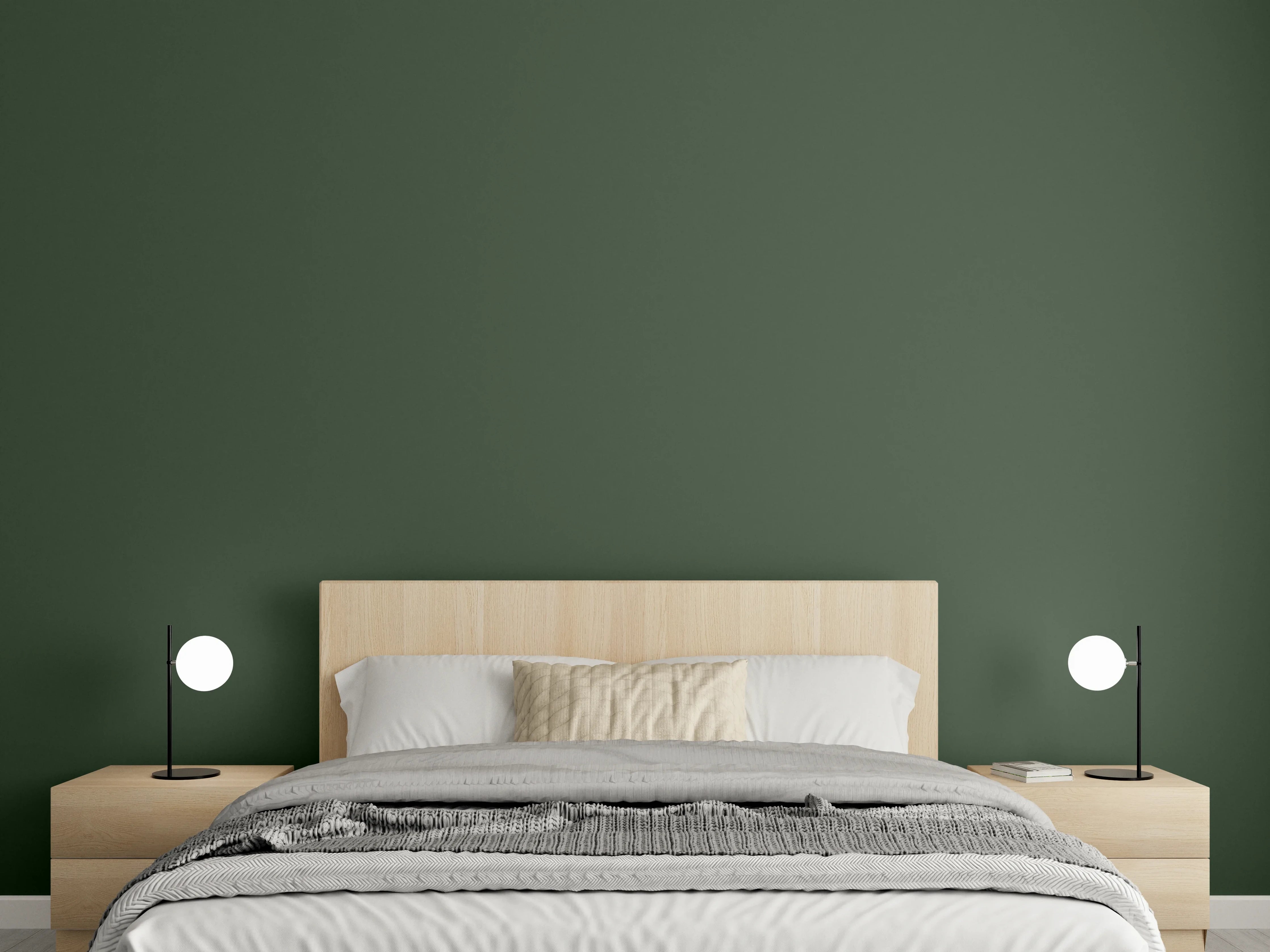 Wandverkleidung Schlafzimmer - RAL 6020 (Chromgrün)