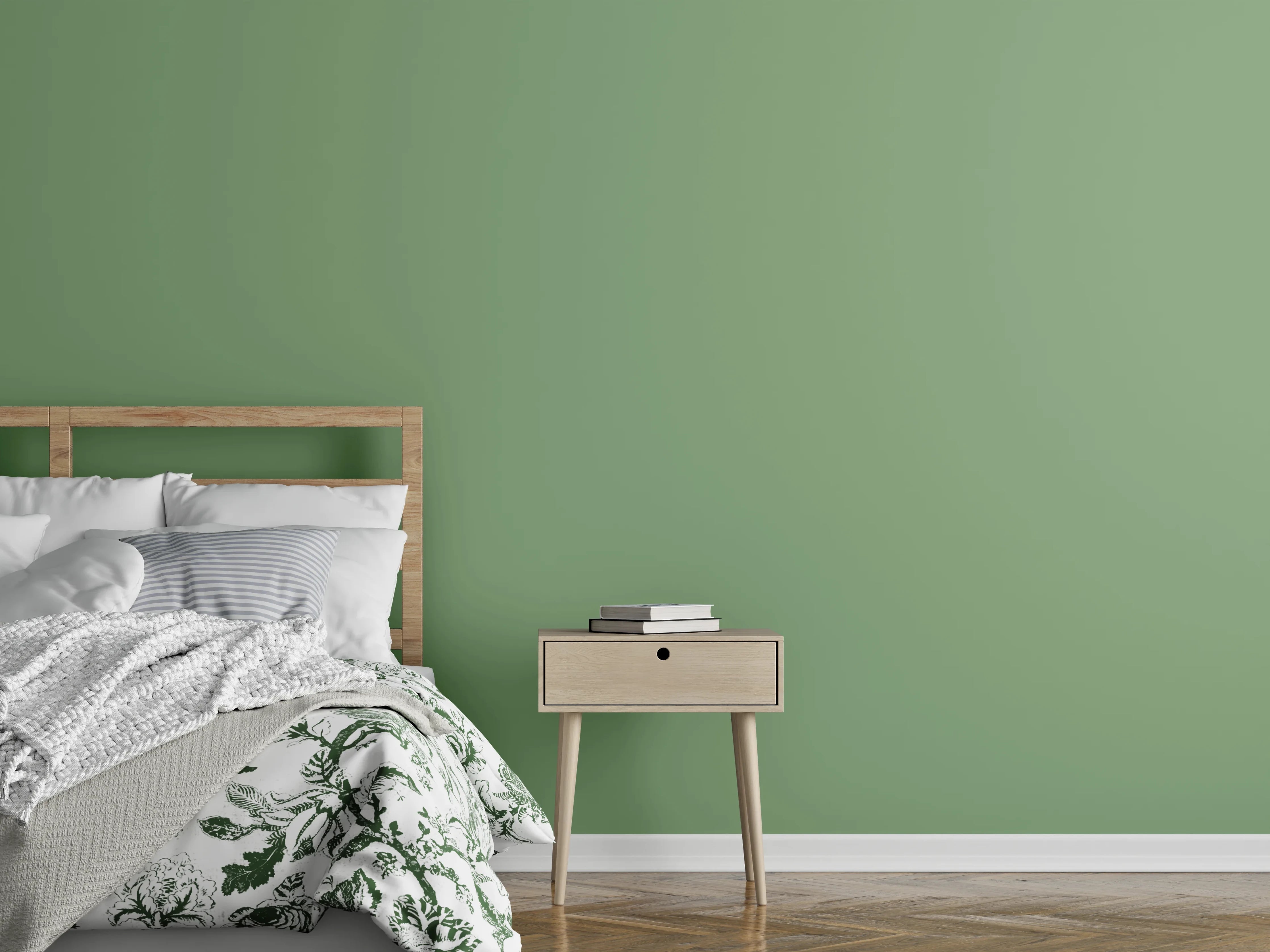 Wandverkleidung Schlafzimmer - RAL 6021 (Blassgrün)
