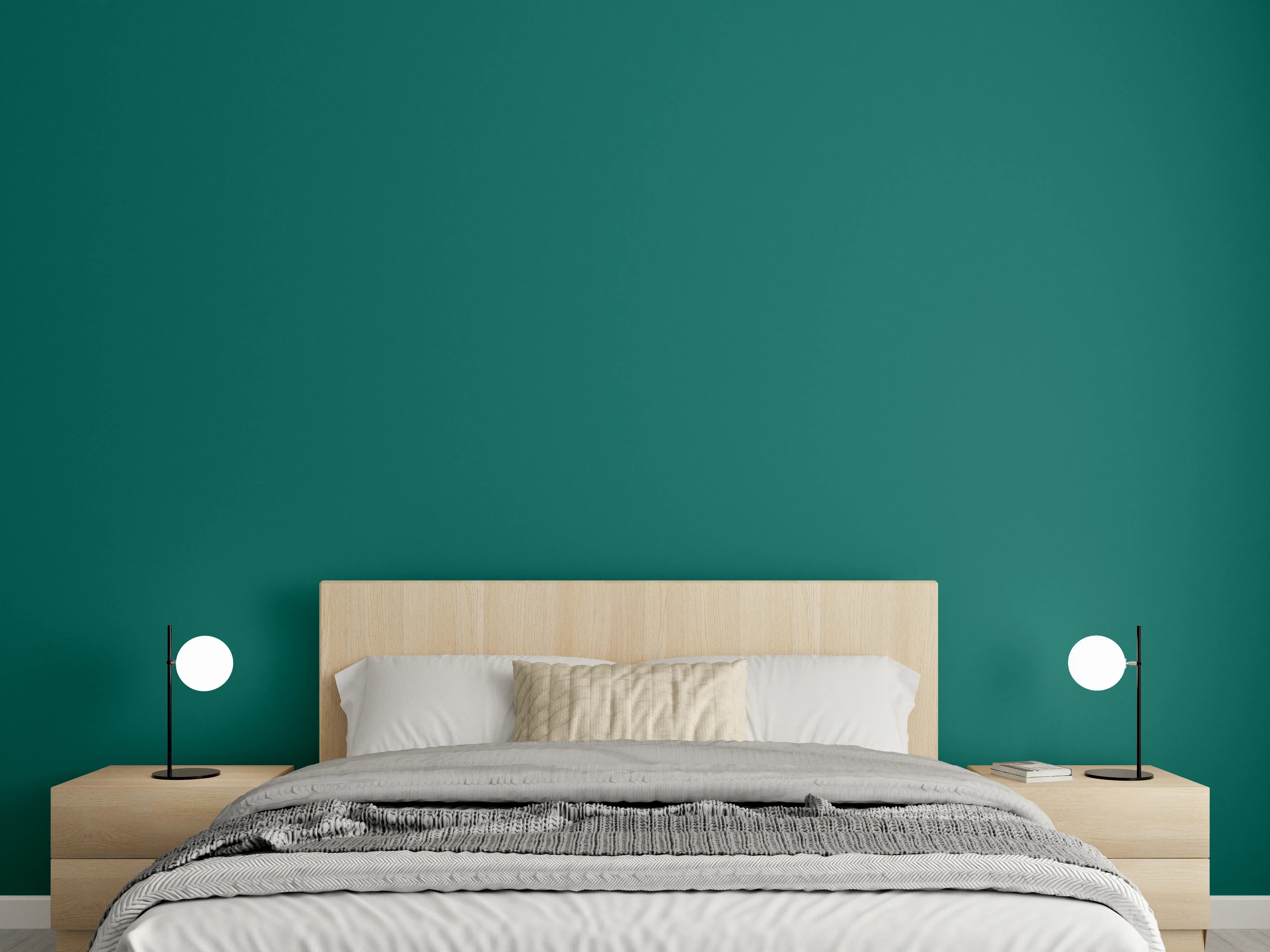 Wandverkleidung Schlafzimmer - RAL 6026 (Opalgrün)
