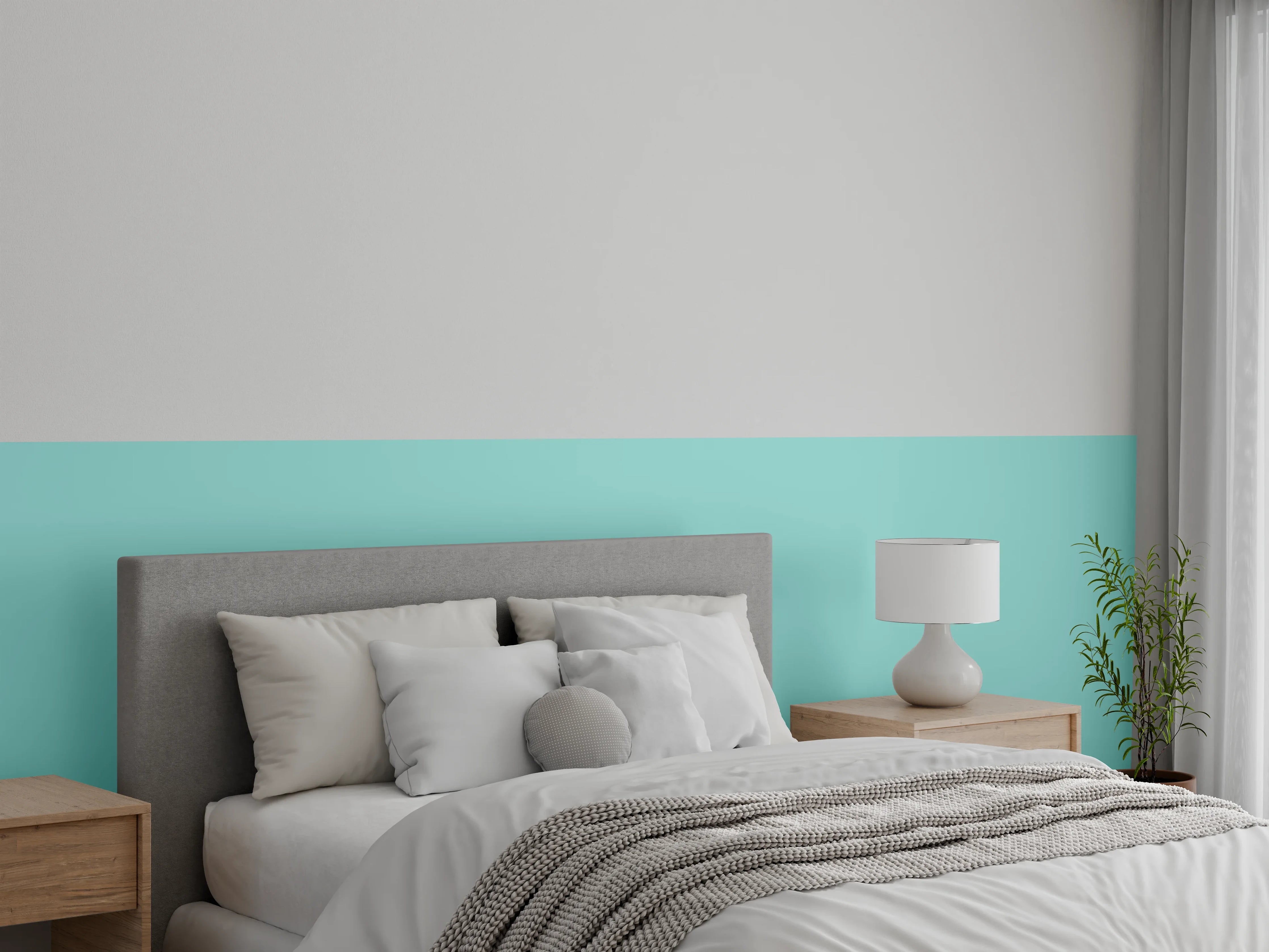 Wandverkleidung Schlafzimmer - RAL 6027 (Hellgrün)